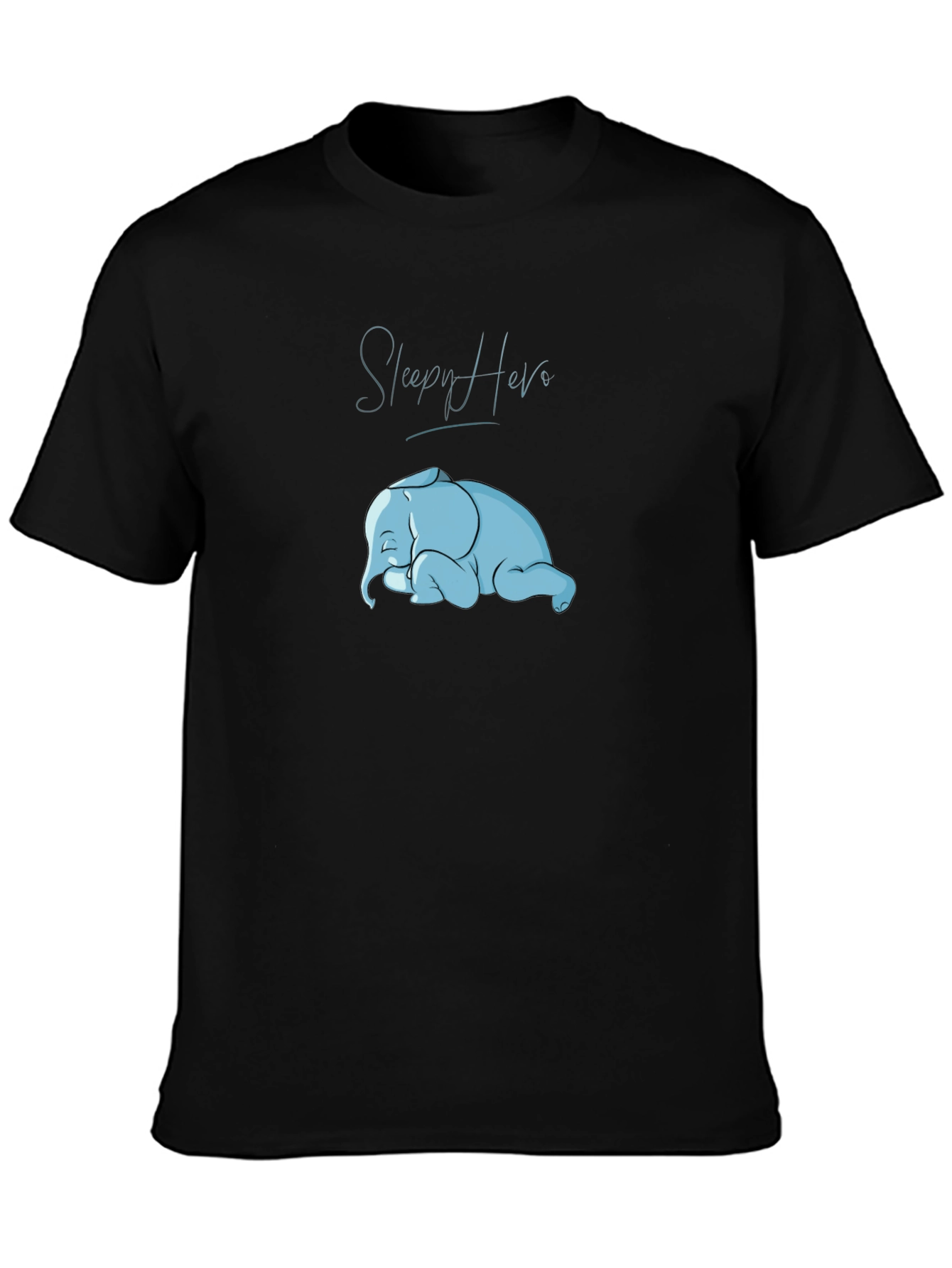 Sleepy Hero Elephant Graphic T-Shirt