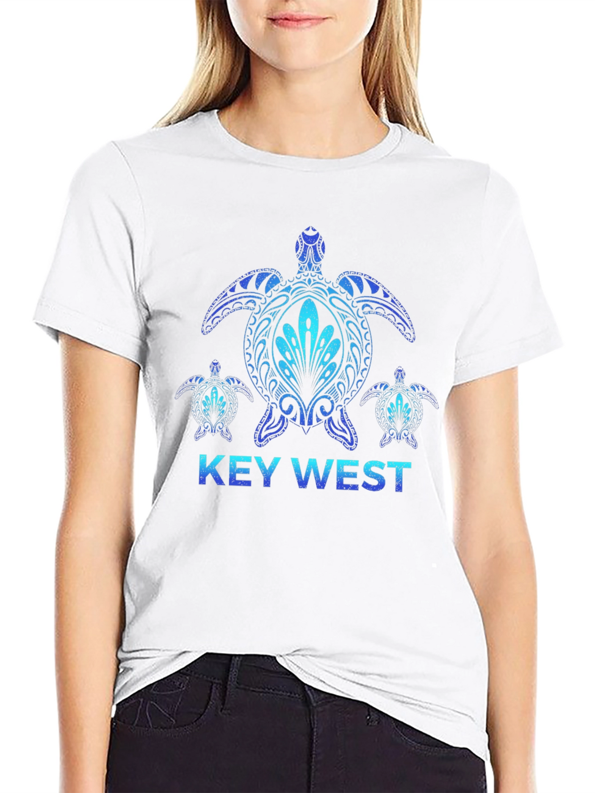 Key West Turtle Graphic Black T-Shirt