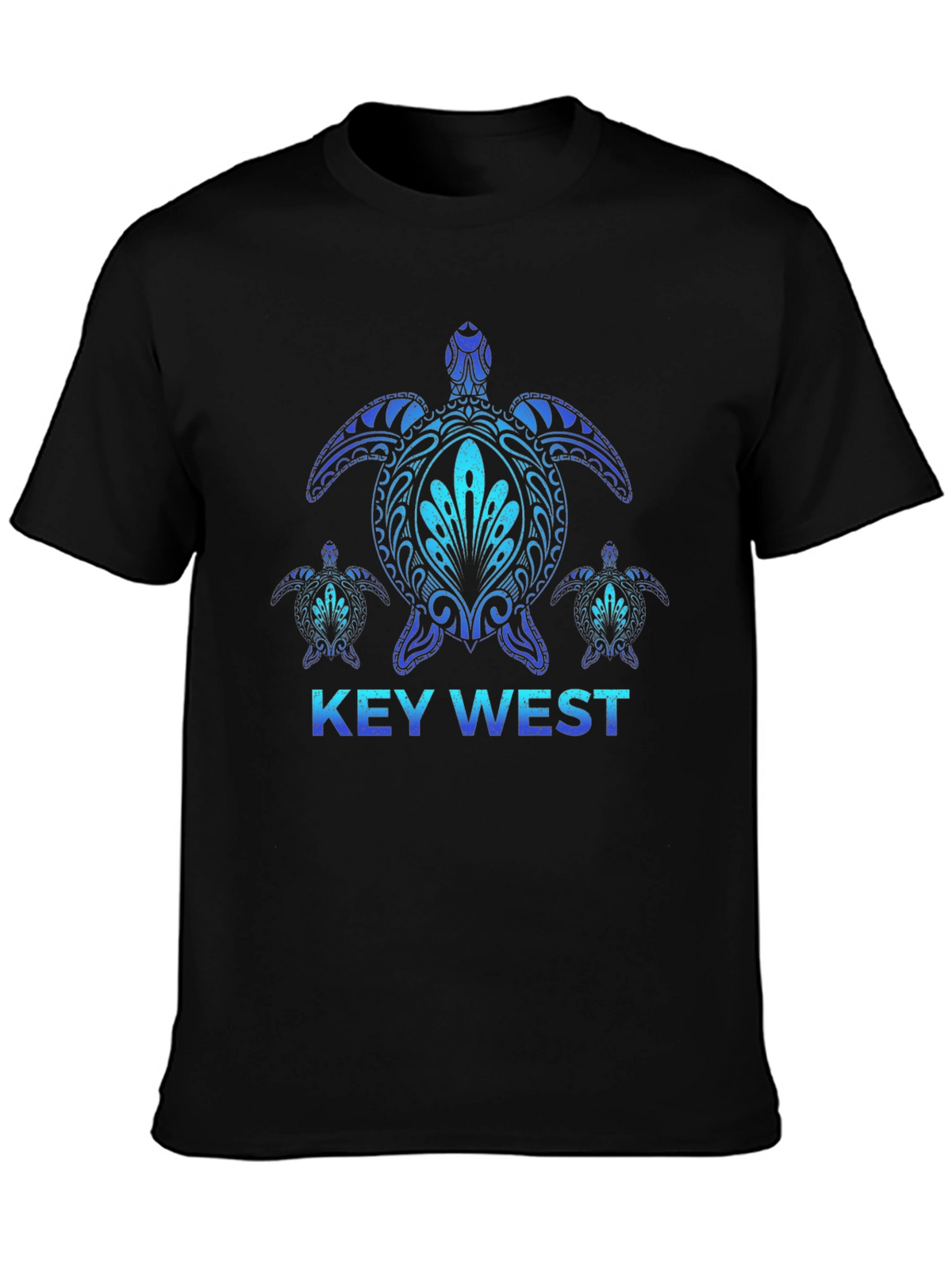 Key West Turtle Graphic Black T-Shirt