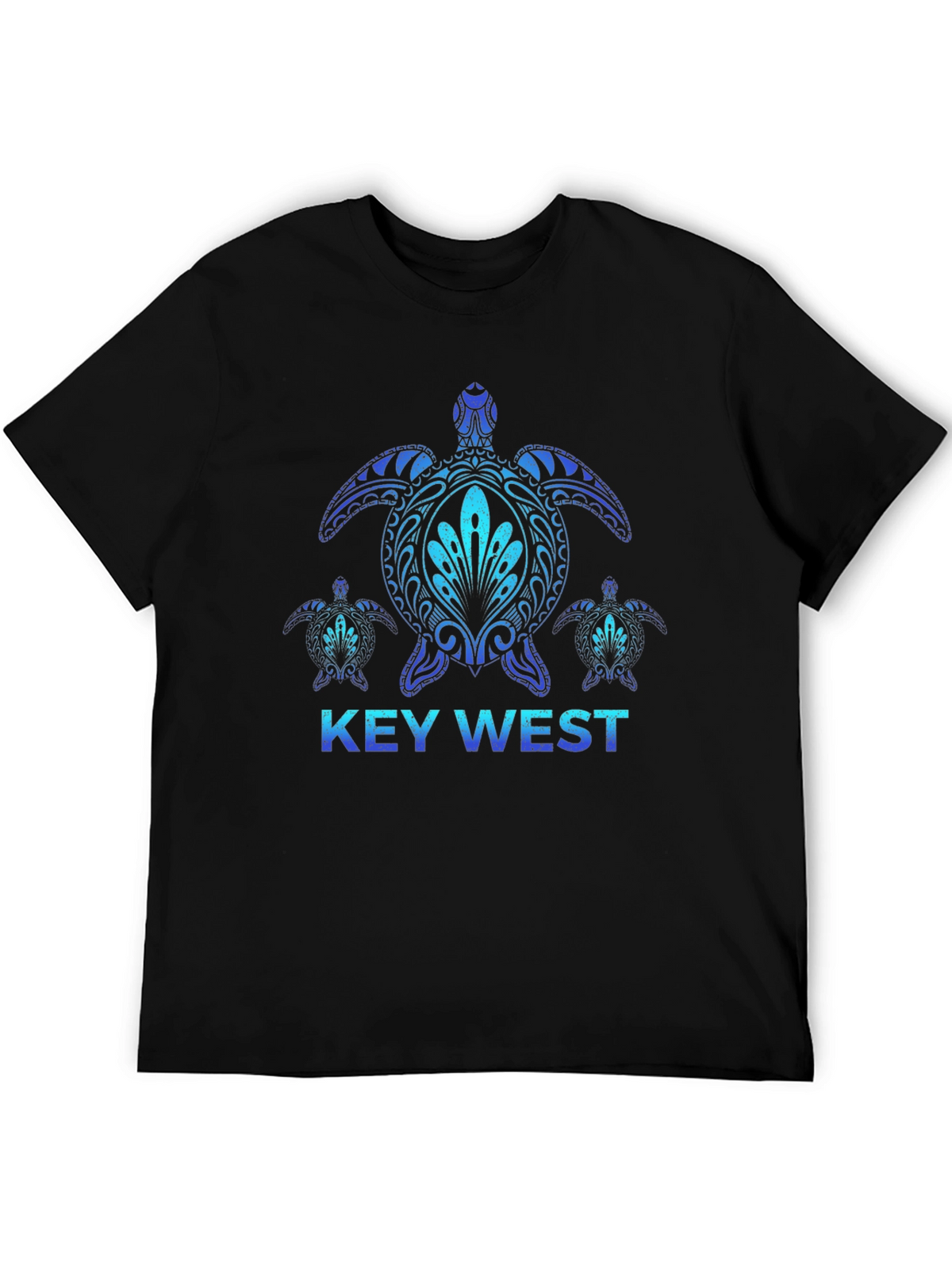 Key West Turtle Graphic Black T-Shirt