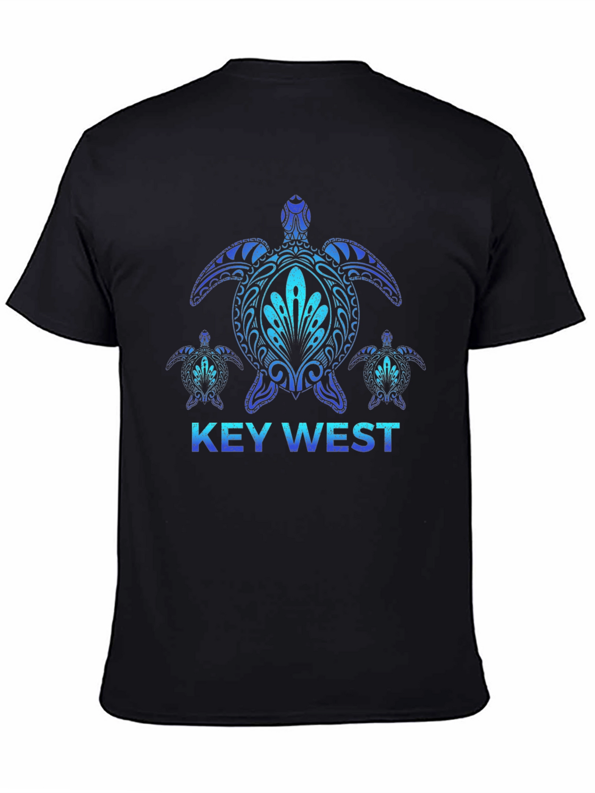 Key West Turtle Graphic Black T-Shirt