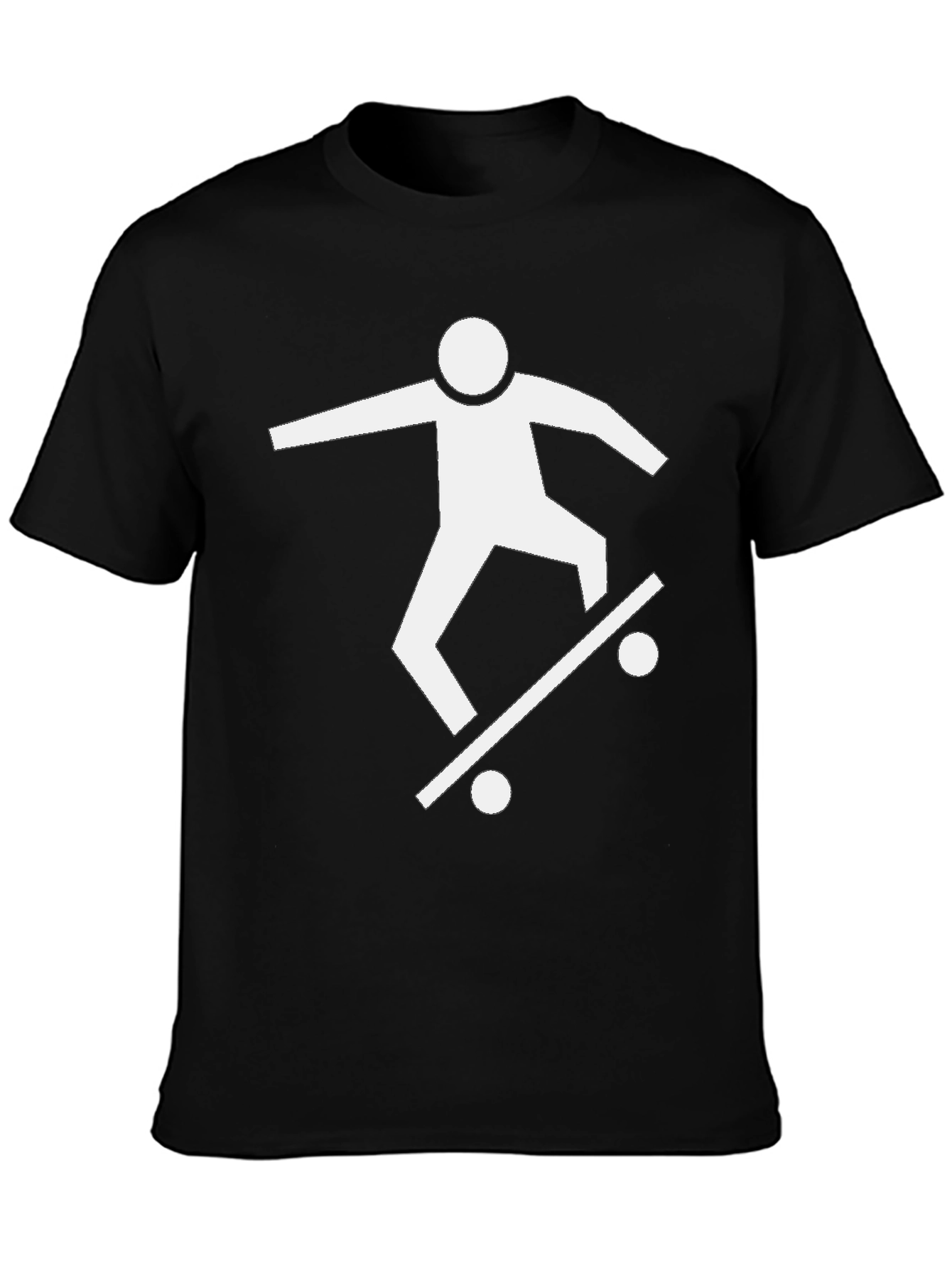 Skateboarder Graphic Tee - Black