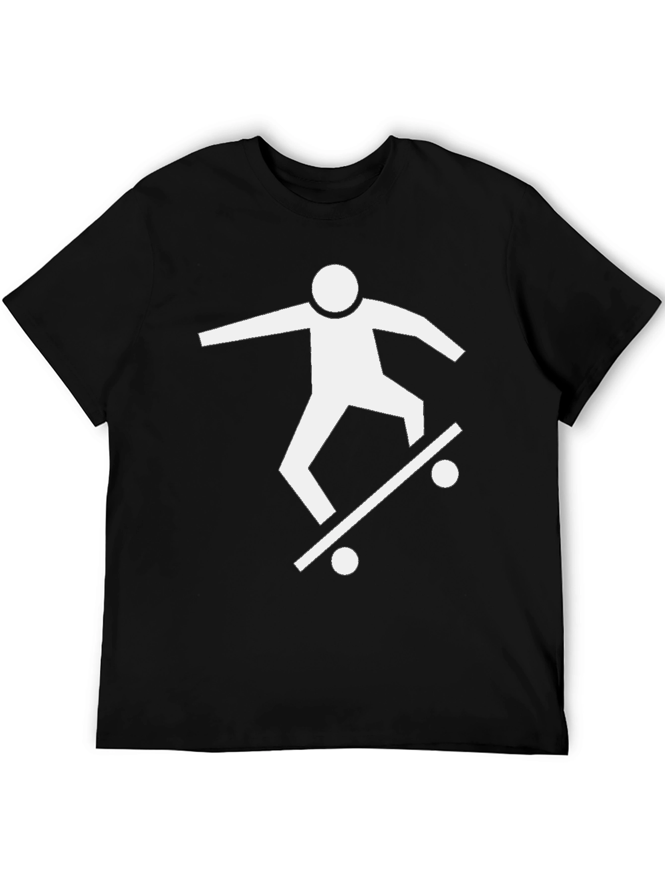Skateboarder Graphic Tee - Black