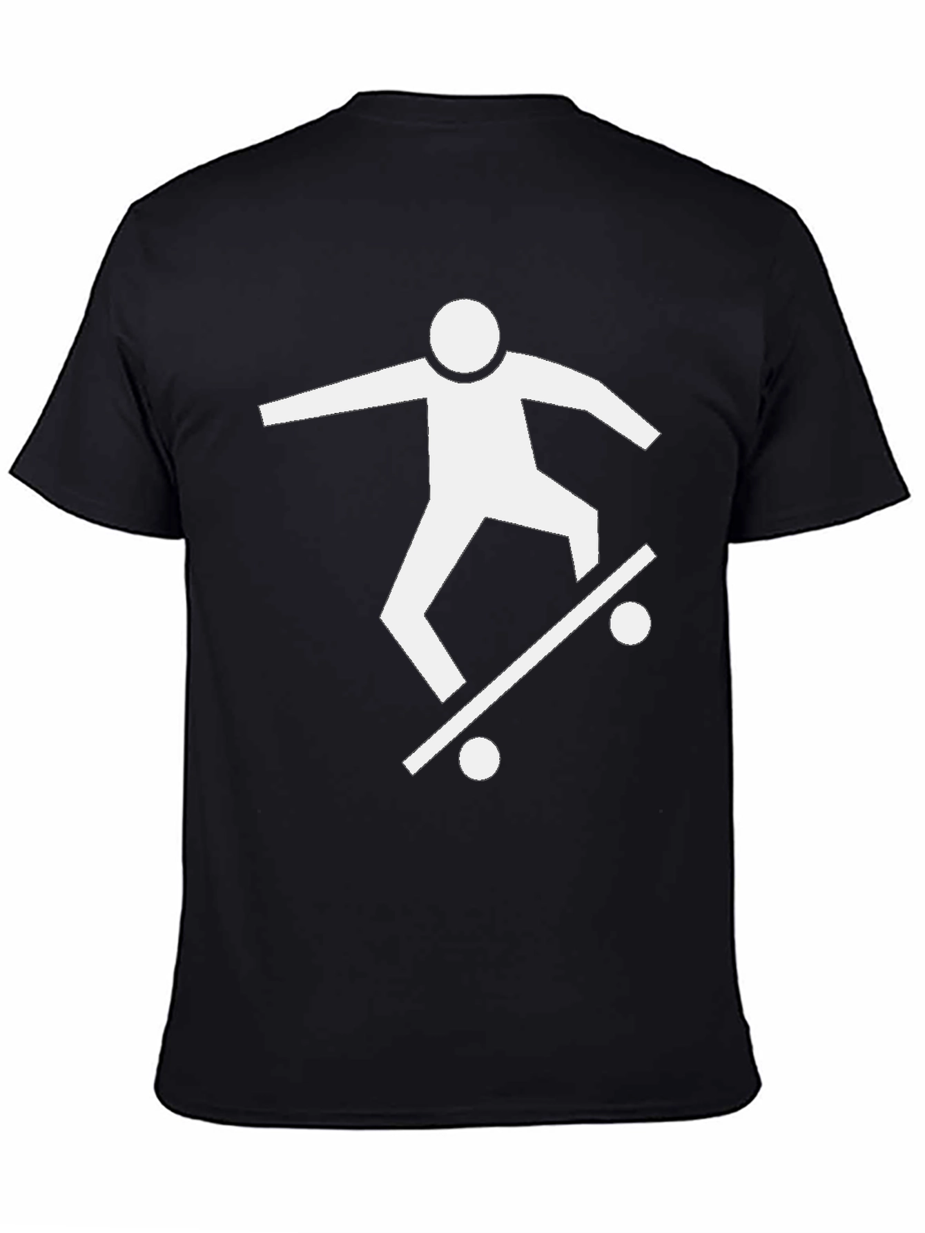 Skateboarder Graphic Tee - Black