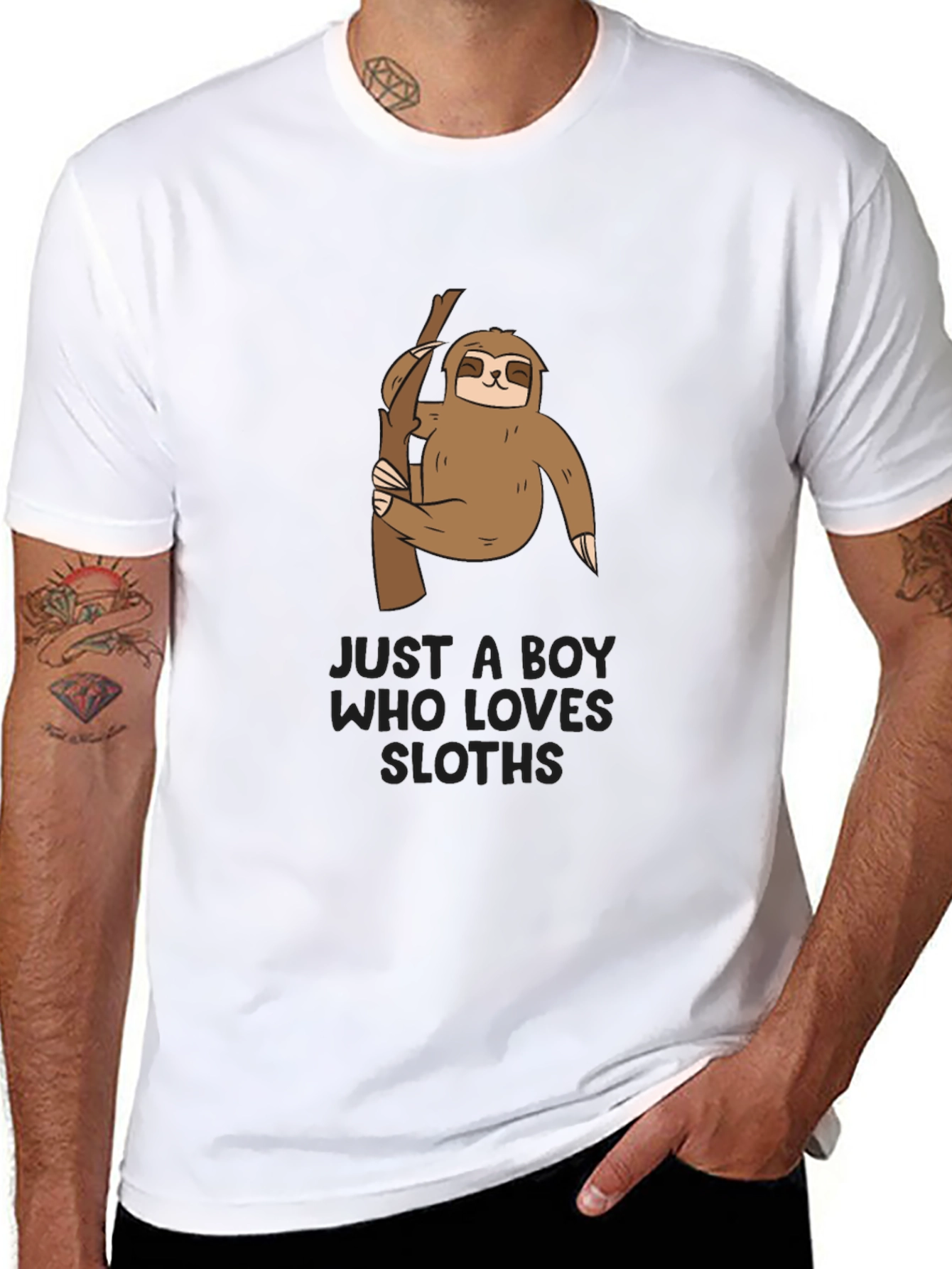 Boys Sloth Graphic T-Shirt - Cute Animal Tee