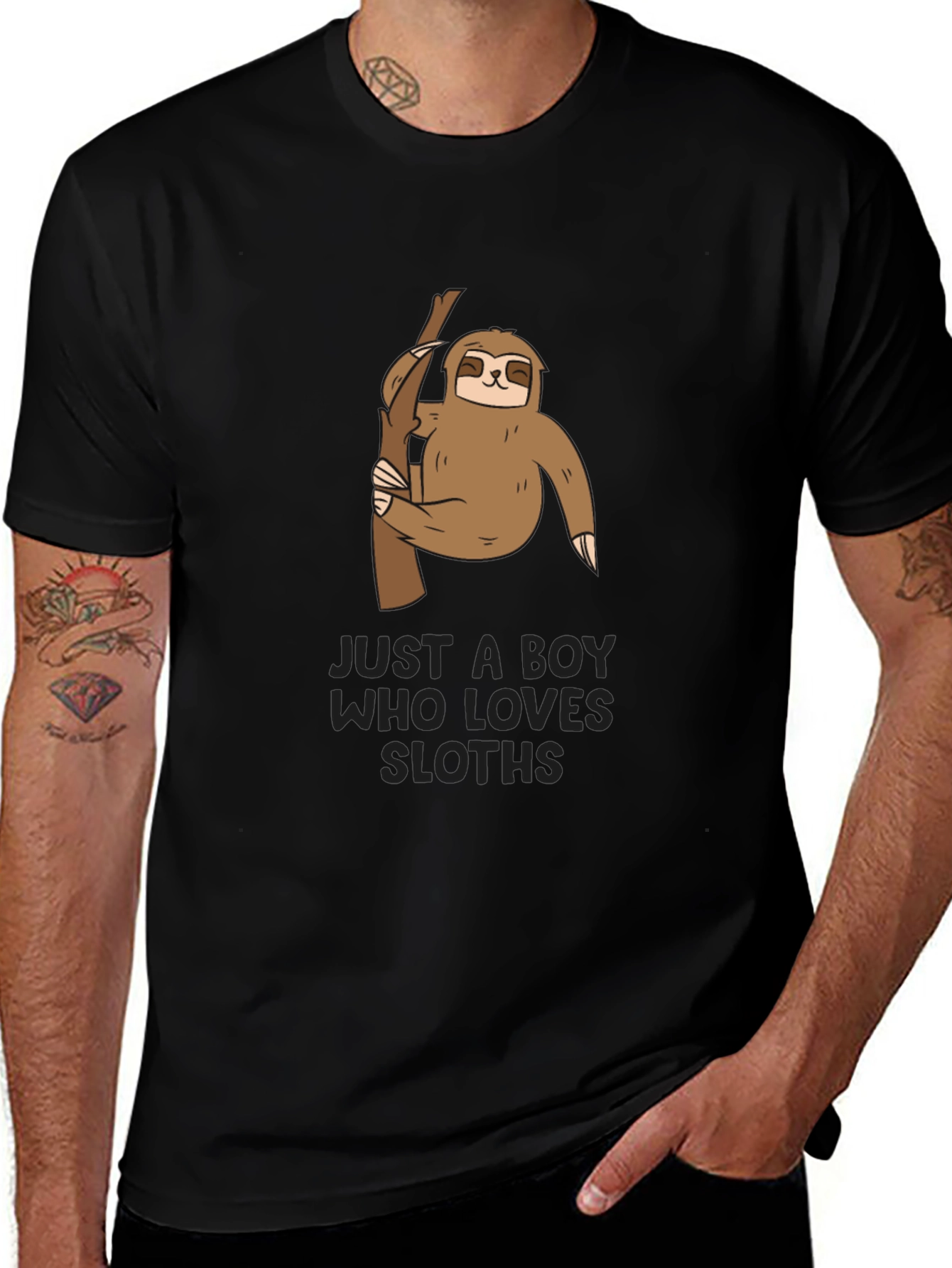 Boys Sloth Graphic T-Shirt - Cute Animal Tee