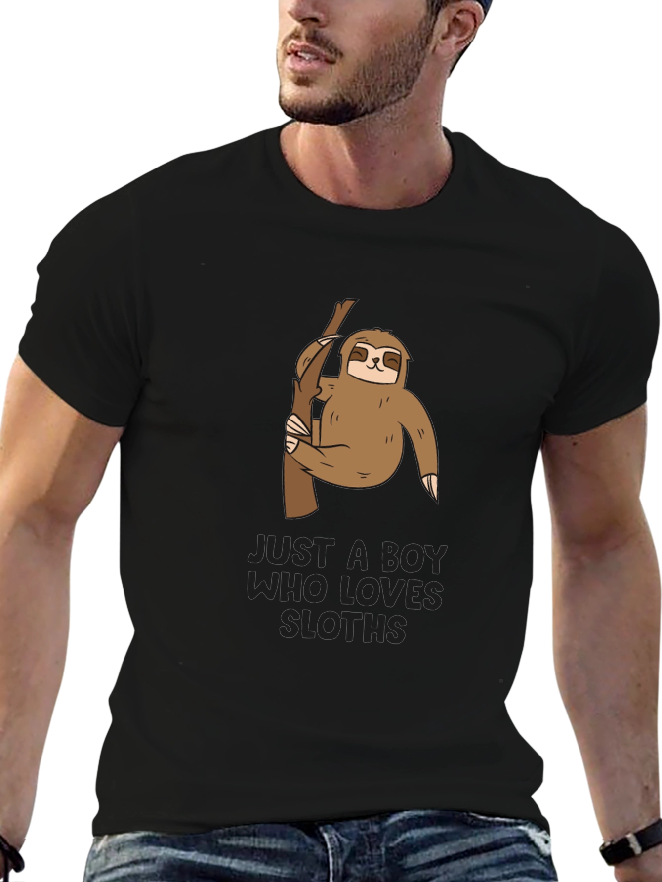 Boys Sloth Graphic T-Shirt - Cute Animal Tee