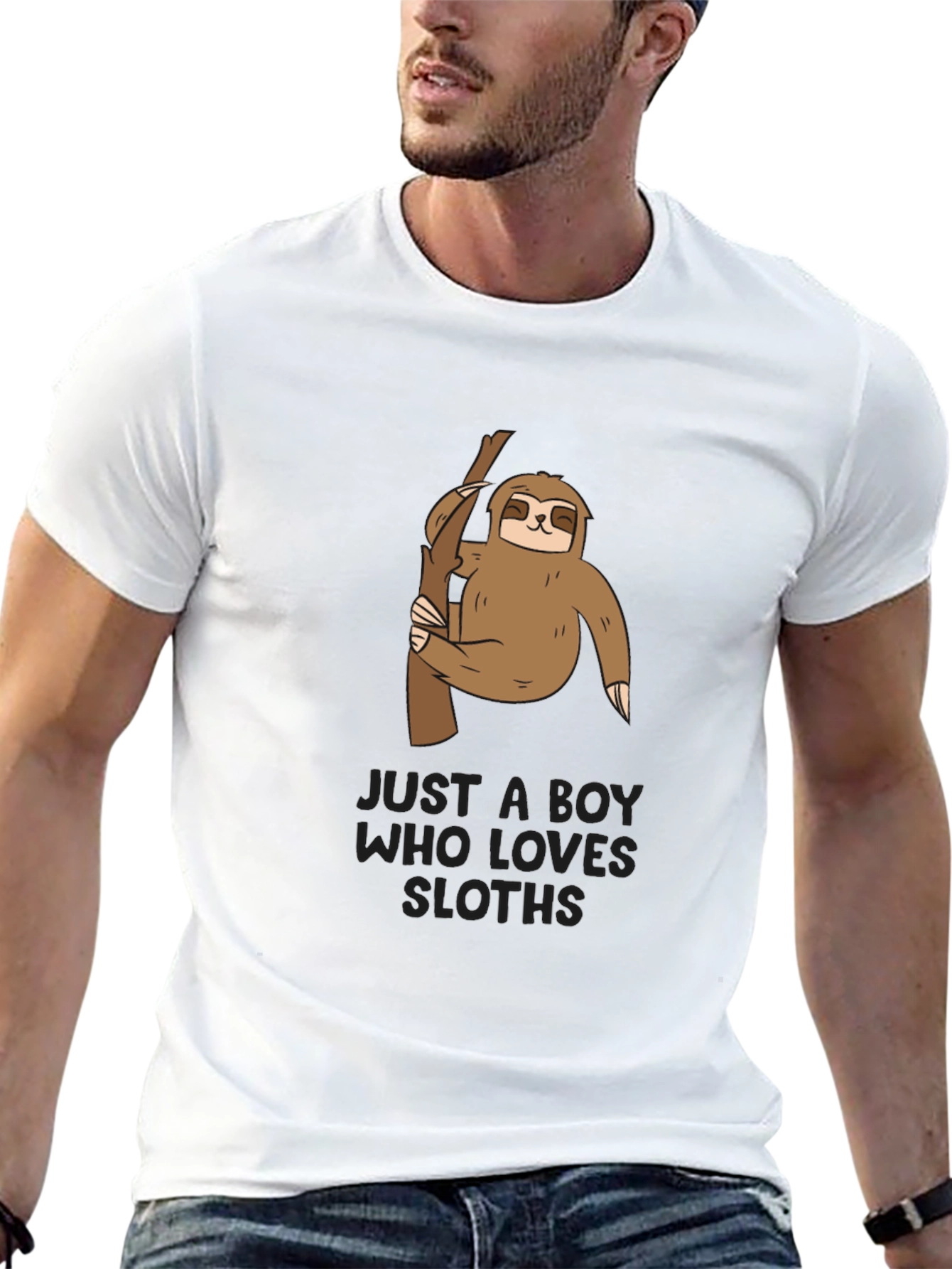 Boys Sloth Graphic T-Shirt - Cute Animal Tee