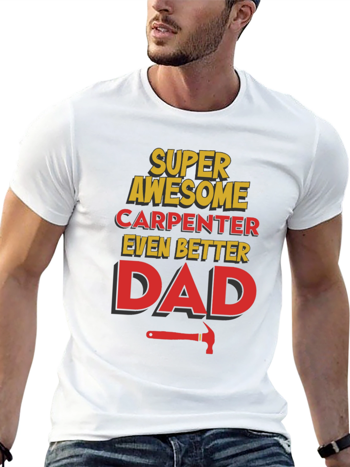 Awesome Carpenter Dad Graphic Tee