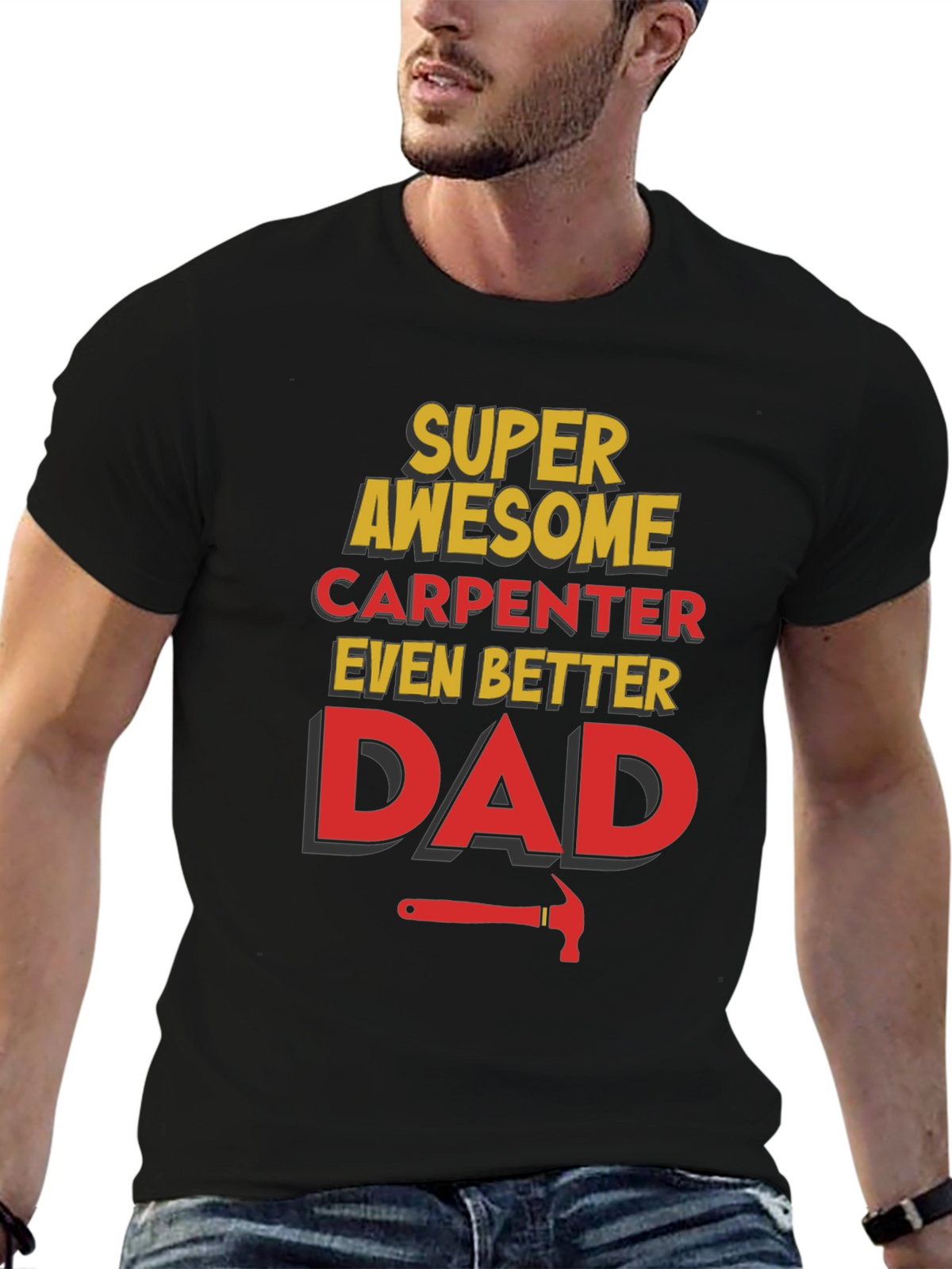 Awesome Carpenter Dad Graphic Tee