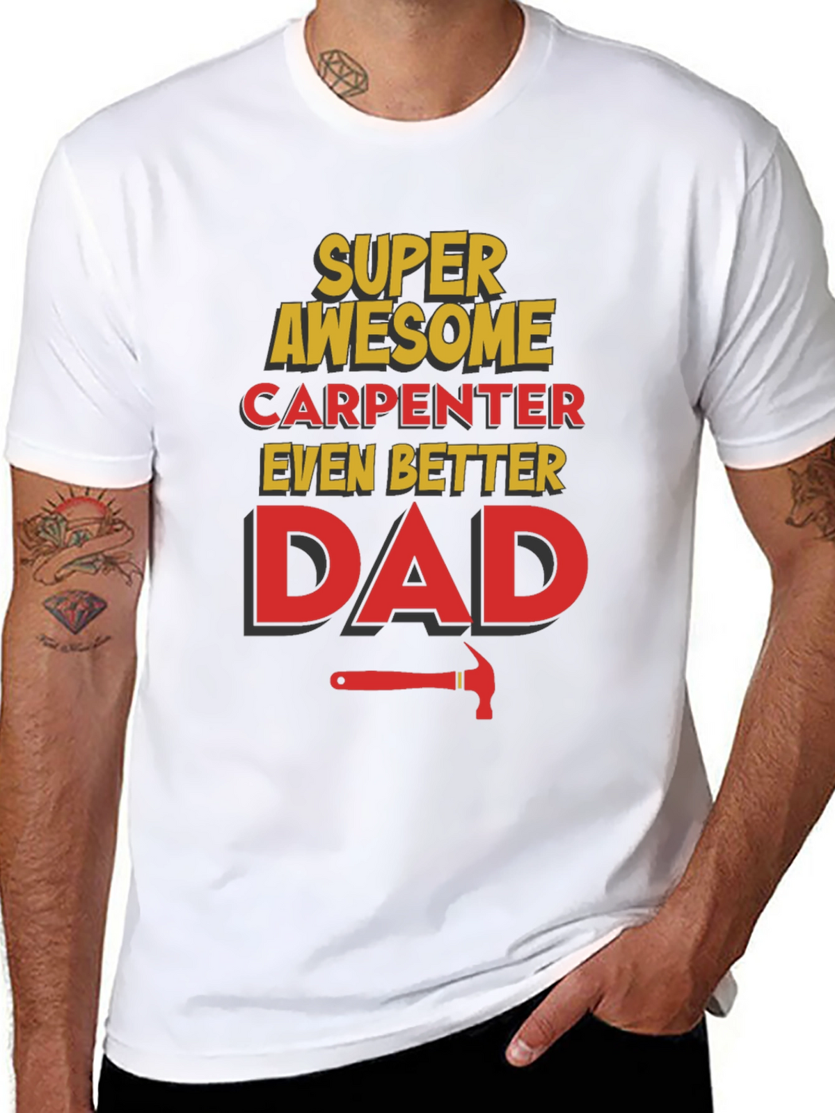 Awesome Carpenter Dad Graphic Tee