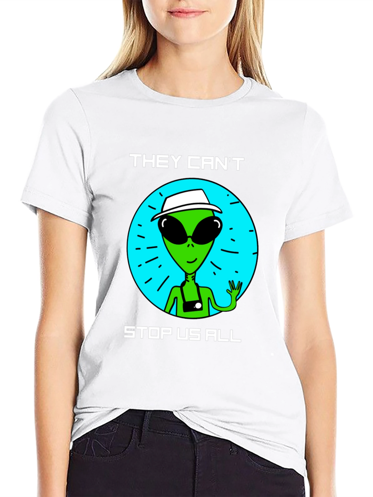 Alien Graphic T-Shirt - They Cant Stop Us All