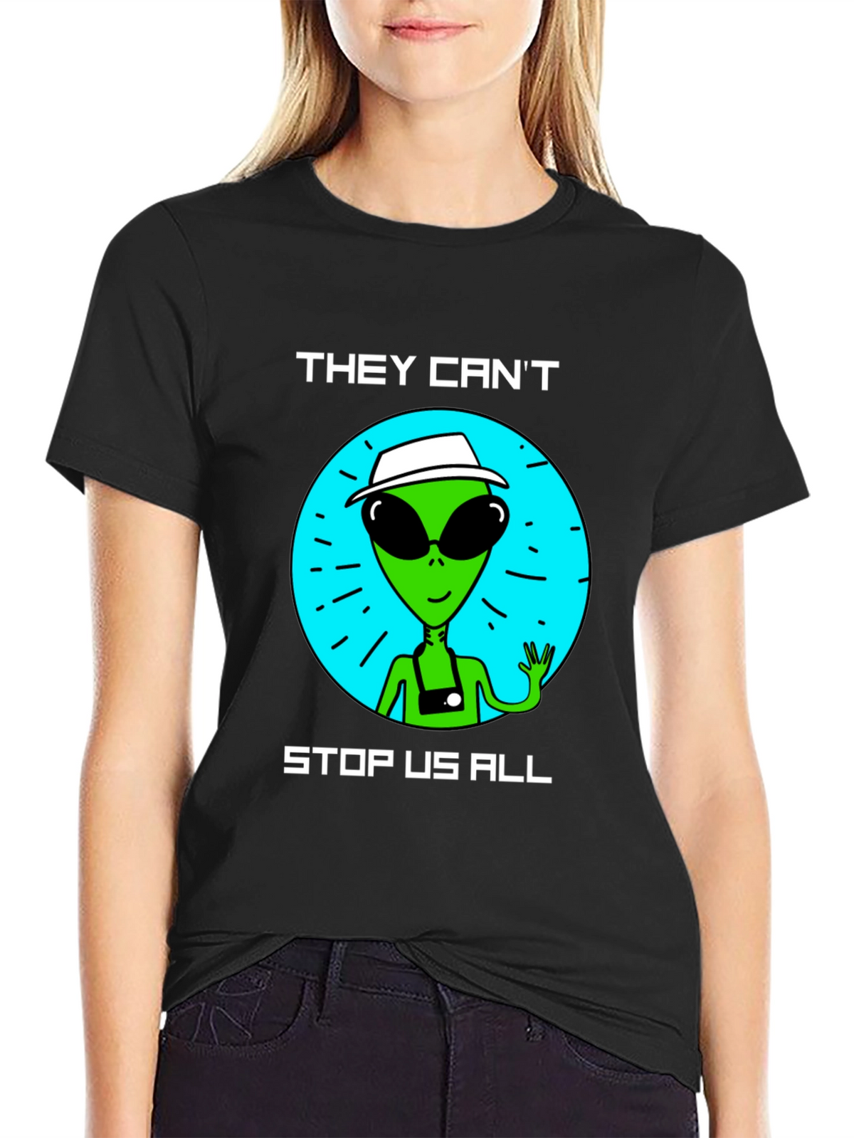 Alien Graphic T-Shirt - They Cant Stop Us All