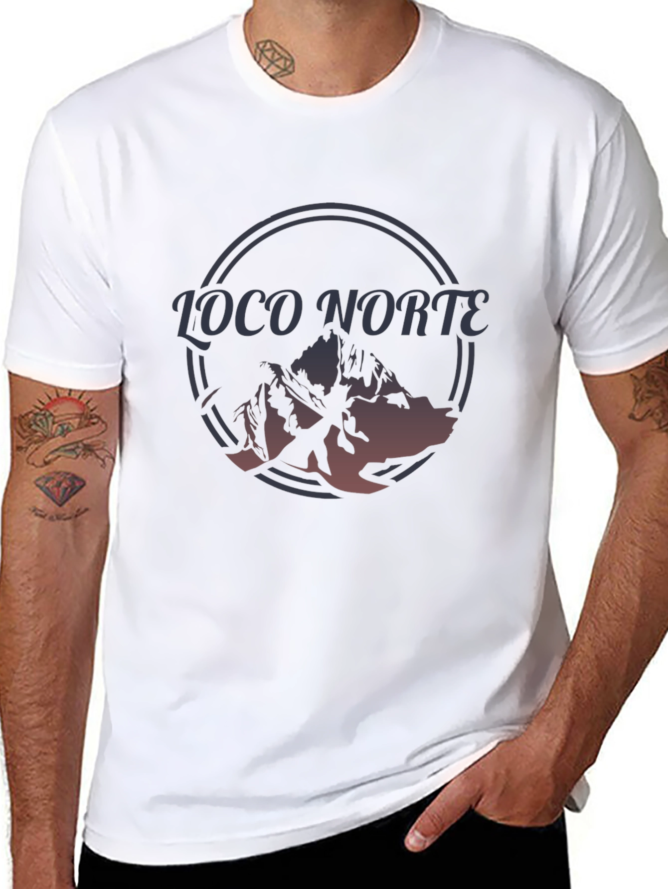 Loco Norte Mountain Graphic Tee - Black