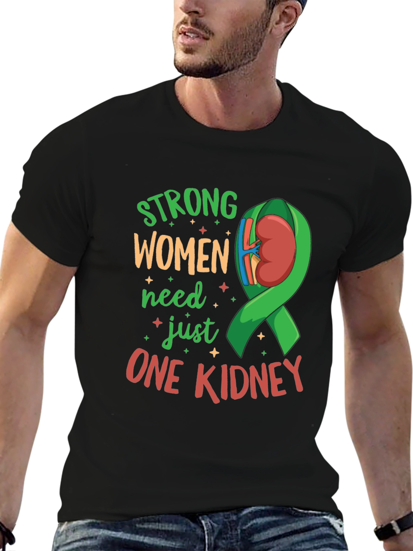 Strong Women One Kidney Awareness T-Shirt