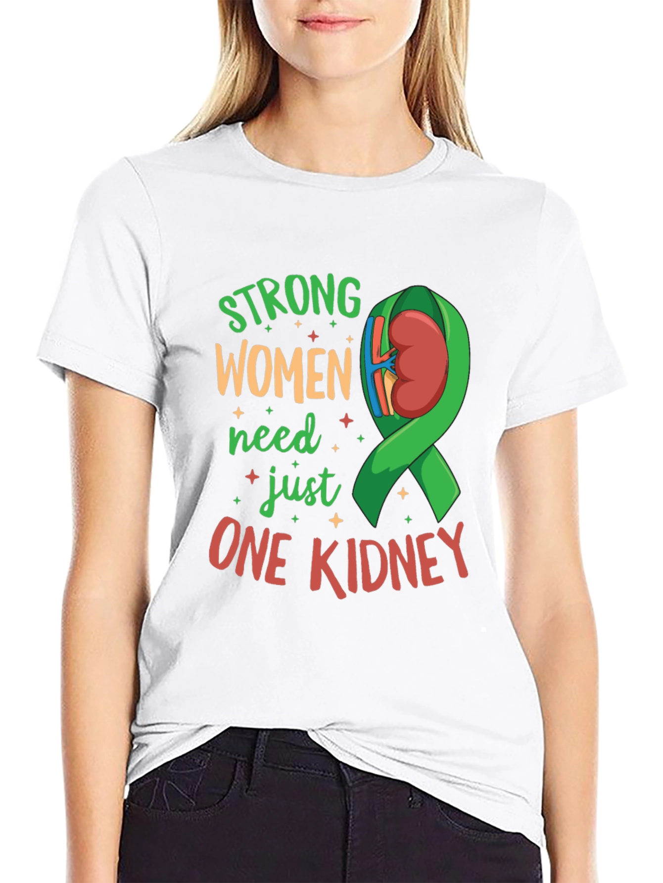 Strong Women One Kidney Awareness T-Shirt