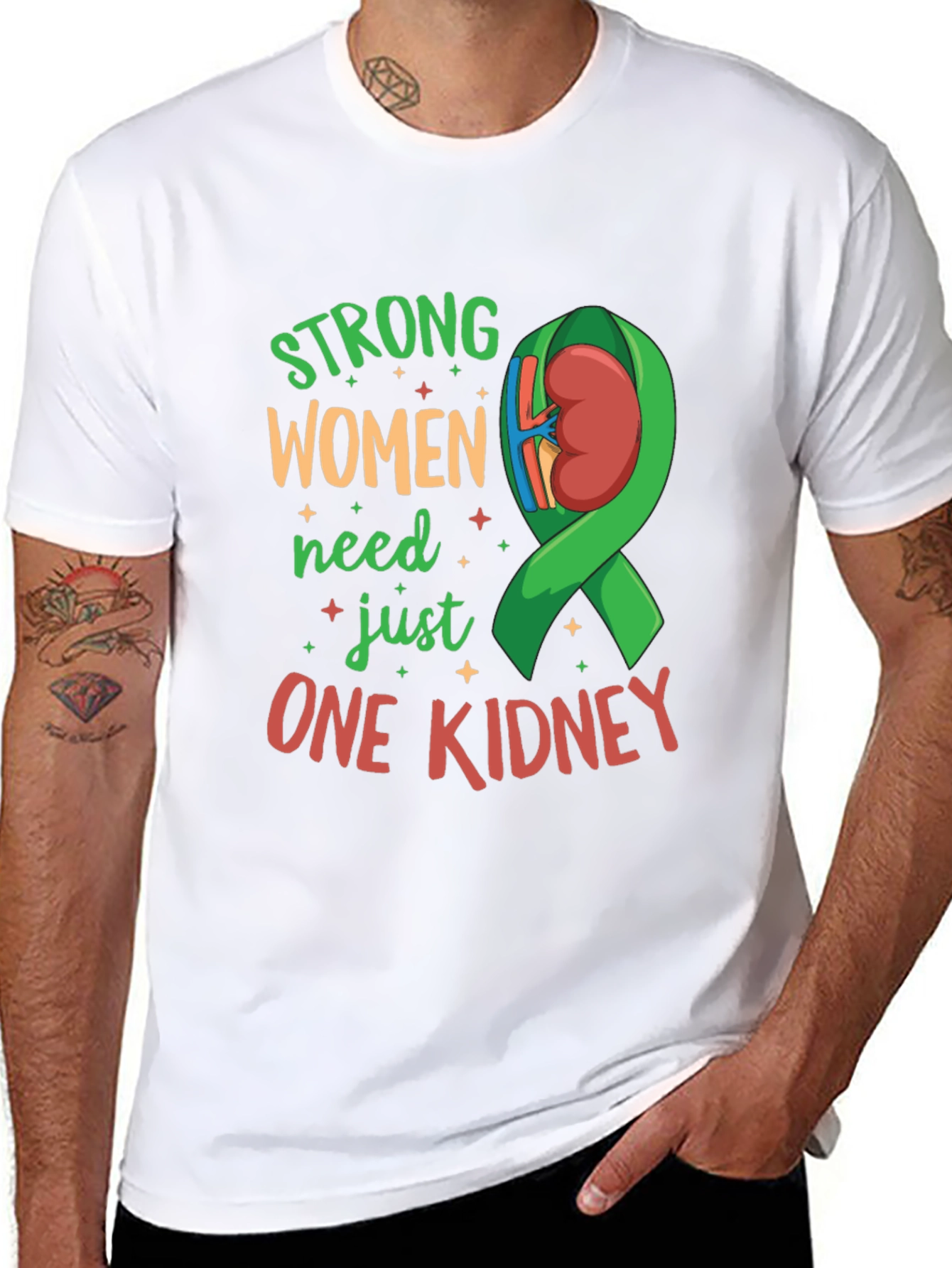 Strong Women One Kidney Awareness T-Shirt