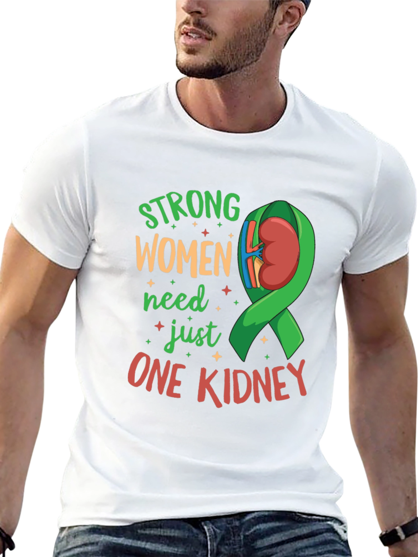 Strong Women One Kidney Awareness T-Shirt