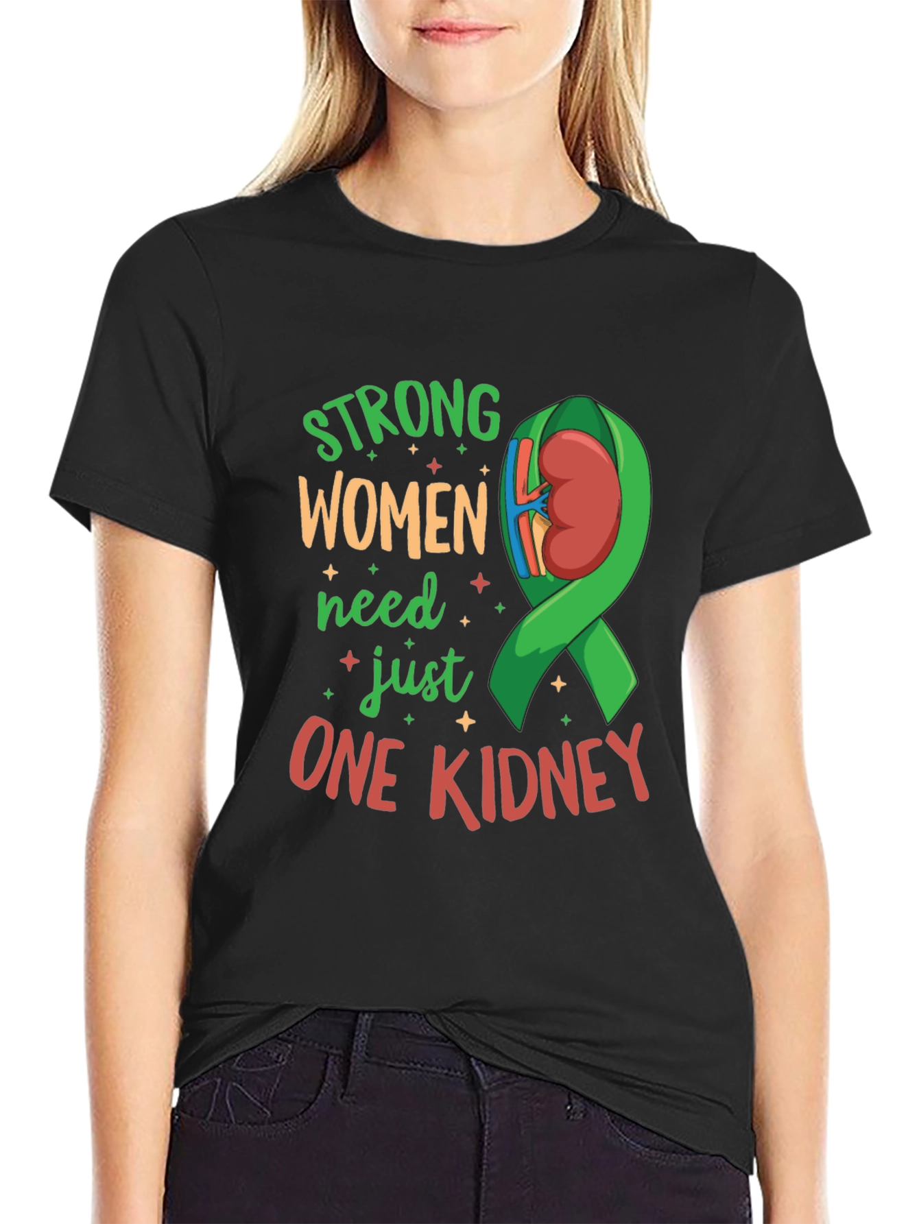 Strong Women One Kidney Awareness T-Shirt
