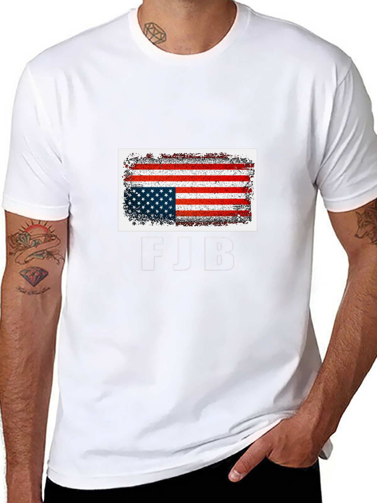 FJB American Flag Tee - Political Statement Shirt