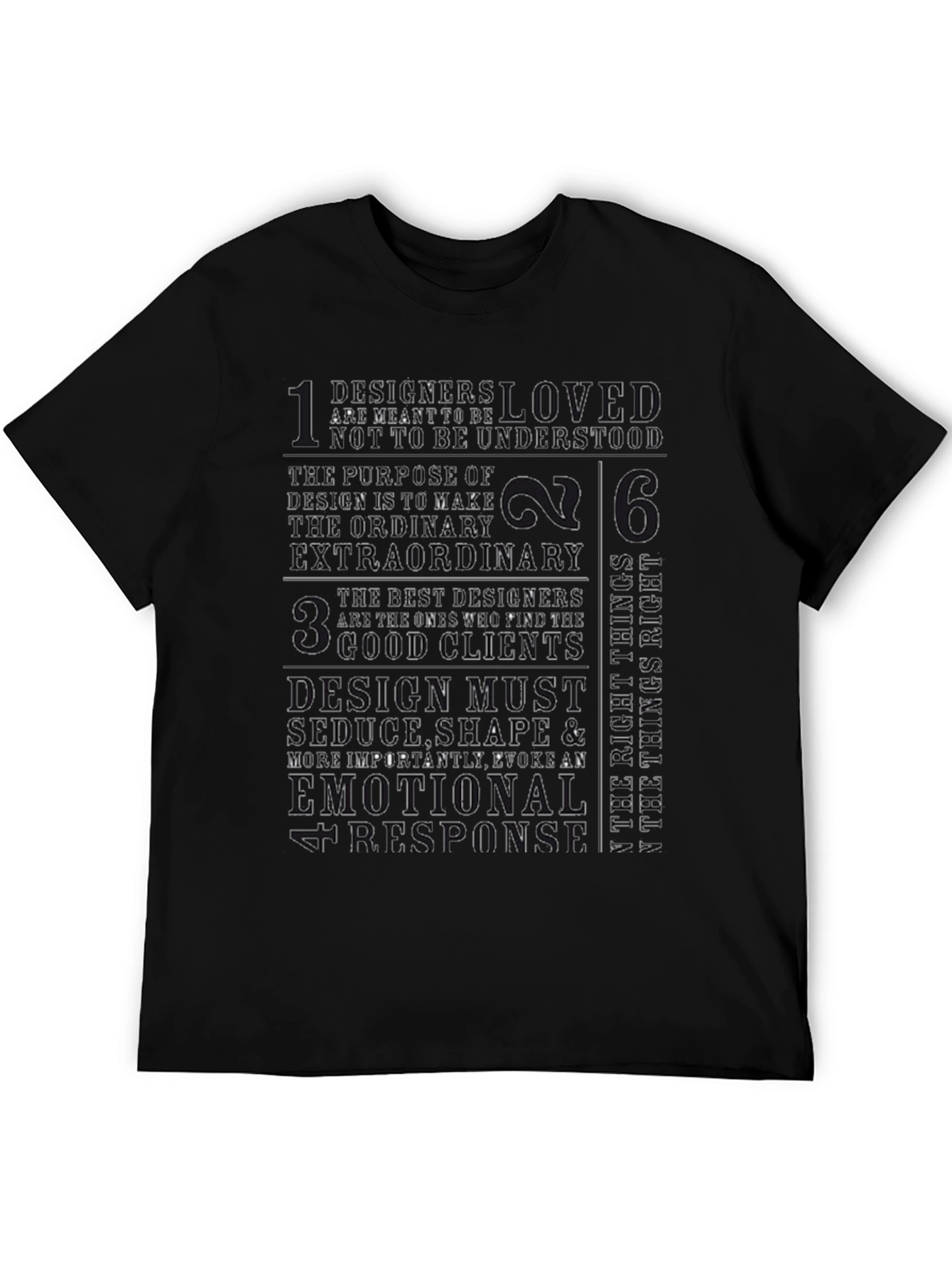 Designer Philosophy Black Graphic Tee