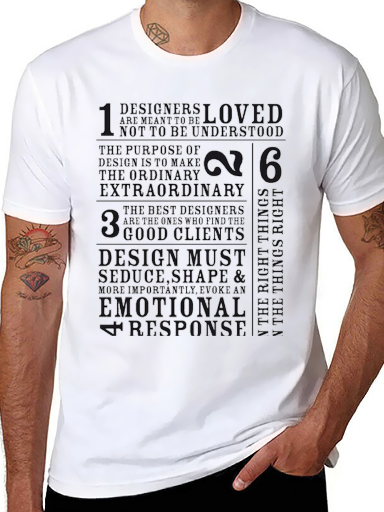 Designer Philosophy Black Graphic Tee