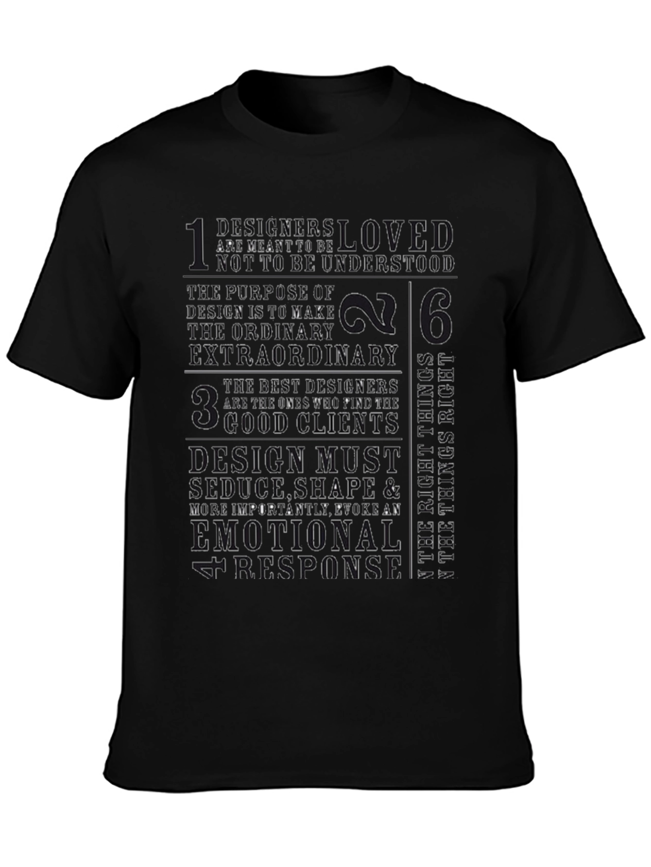 Designer Philosophy Black Graphic Tee