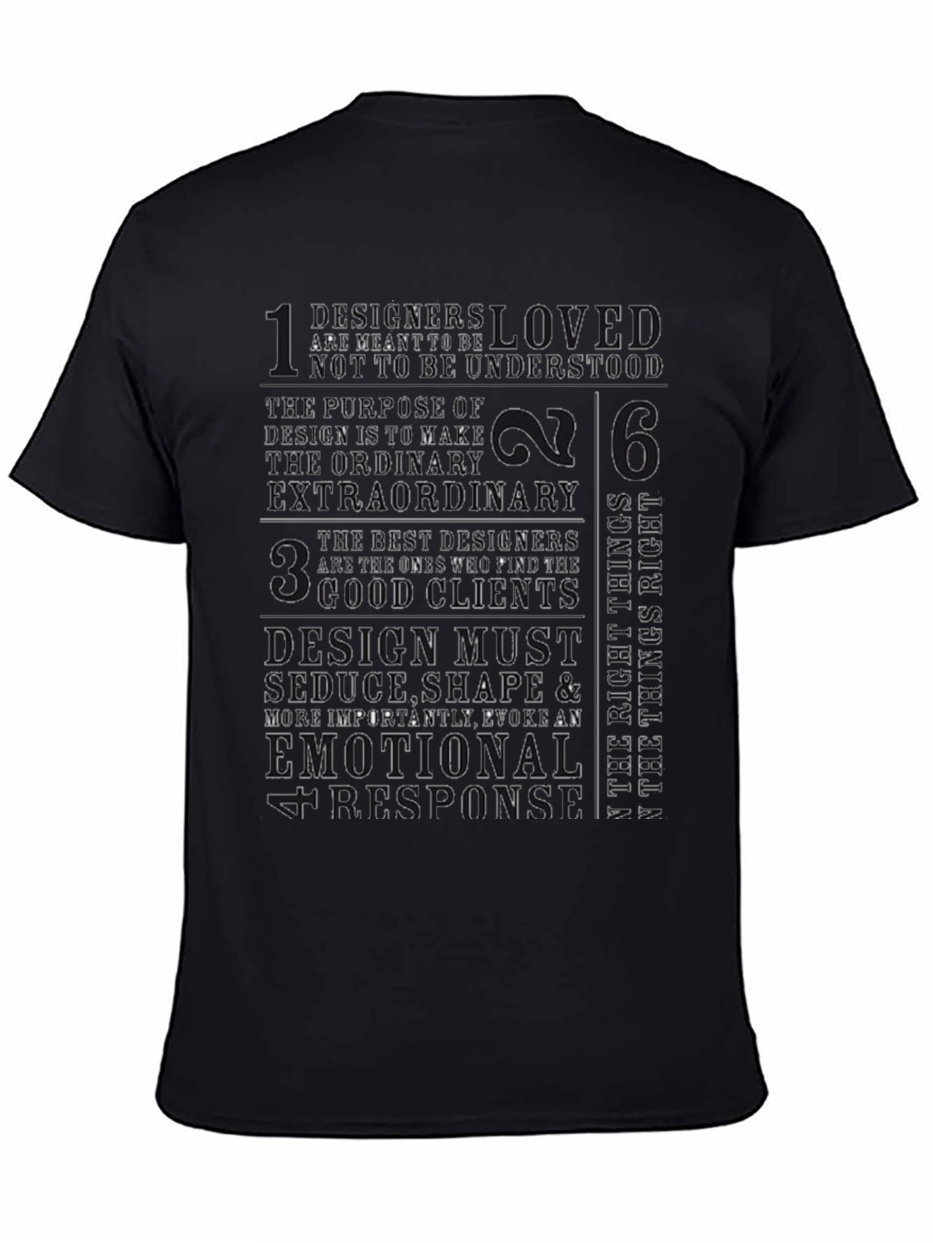 Designer Philosophy Black Graphic Tee