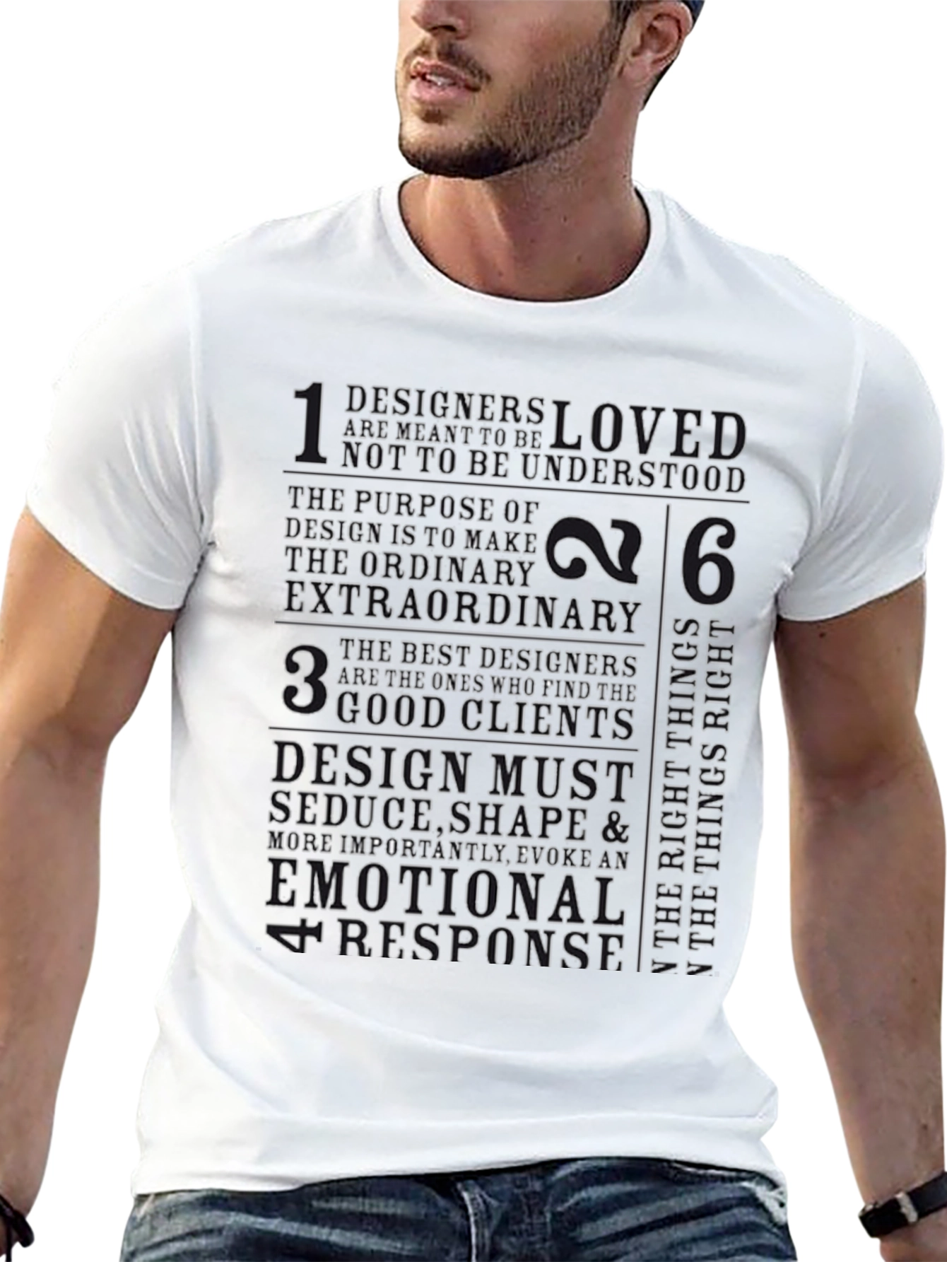 Designer Philosophy Black Graphic Tee