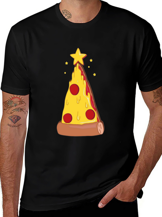 Pizza Christmas Tree Graphic Tee