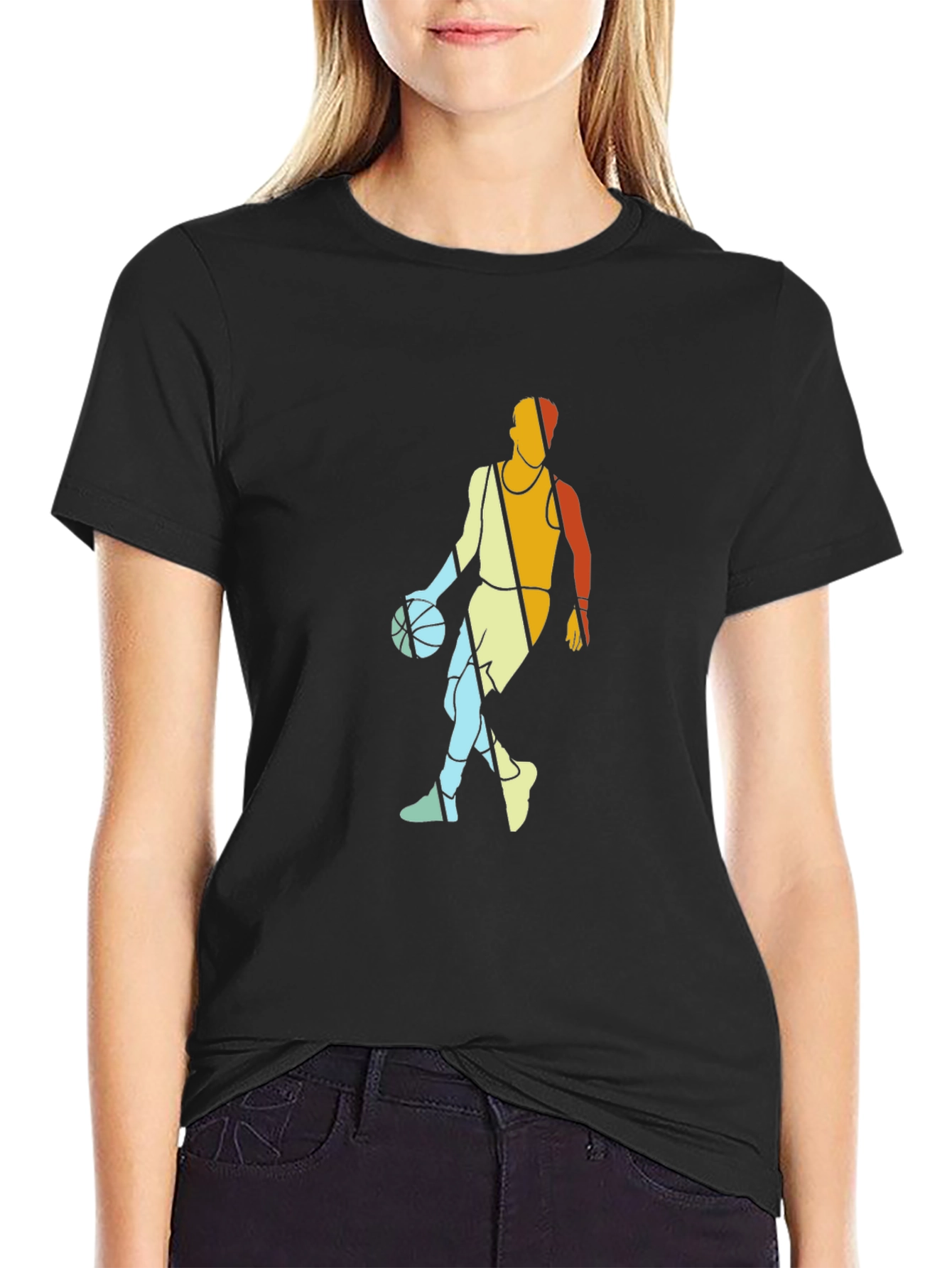 Retro Basketball Player Graphic Tee
