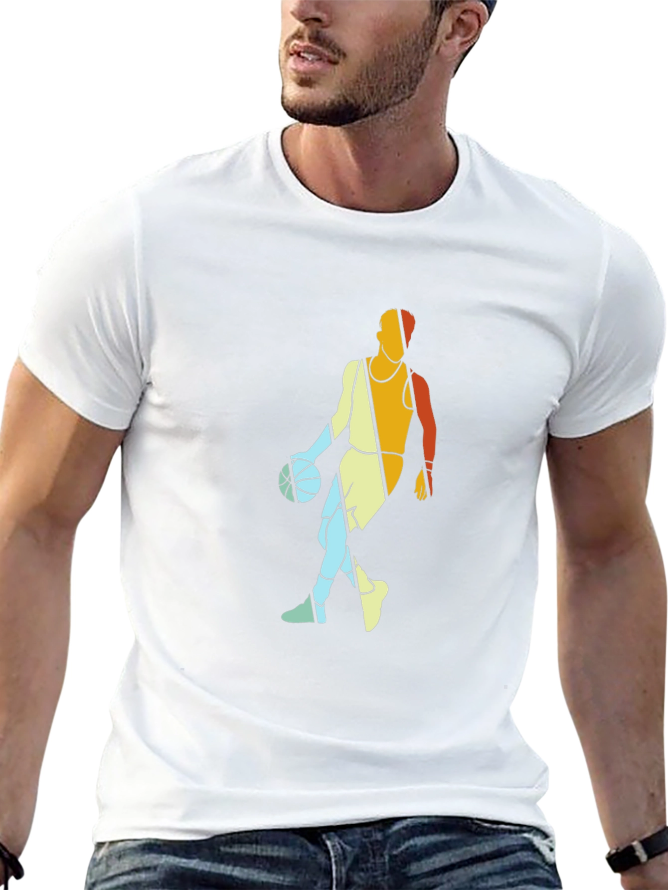Retro Basketball Player Graphic Tee