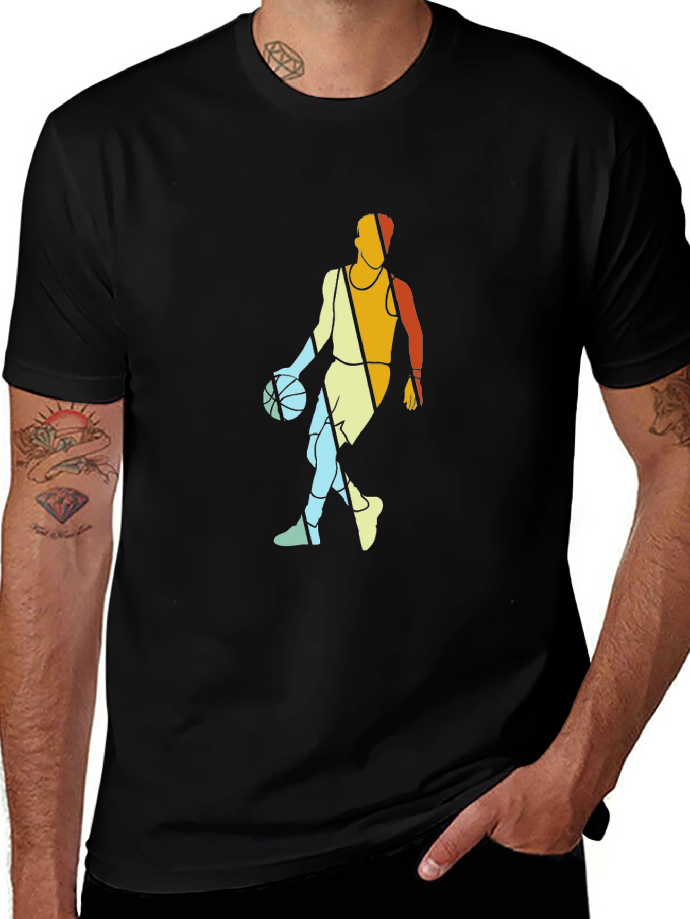 Retro Basketball Player Graphic Tee