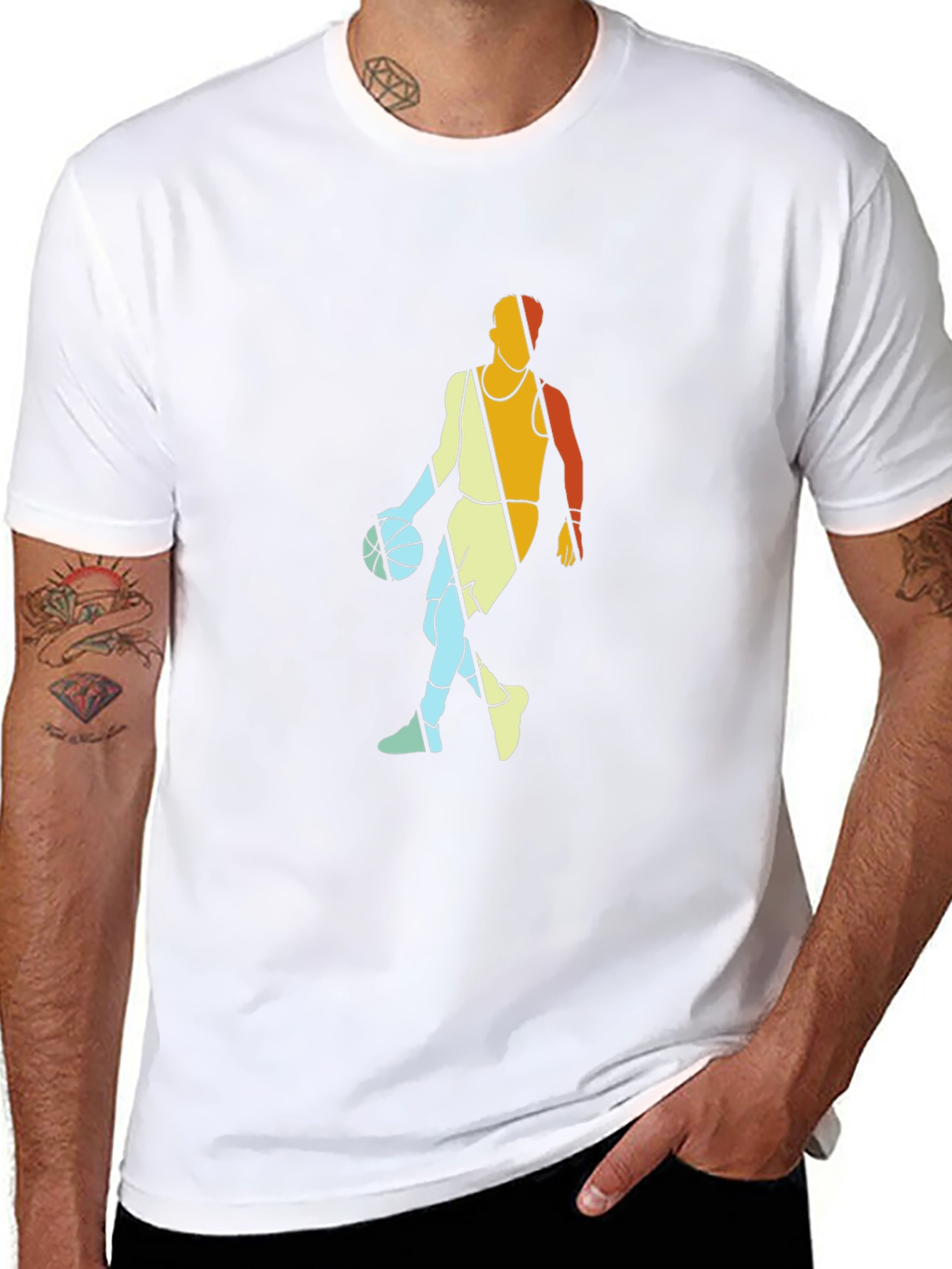 Retro Basketball Player Graphic Tee