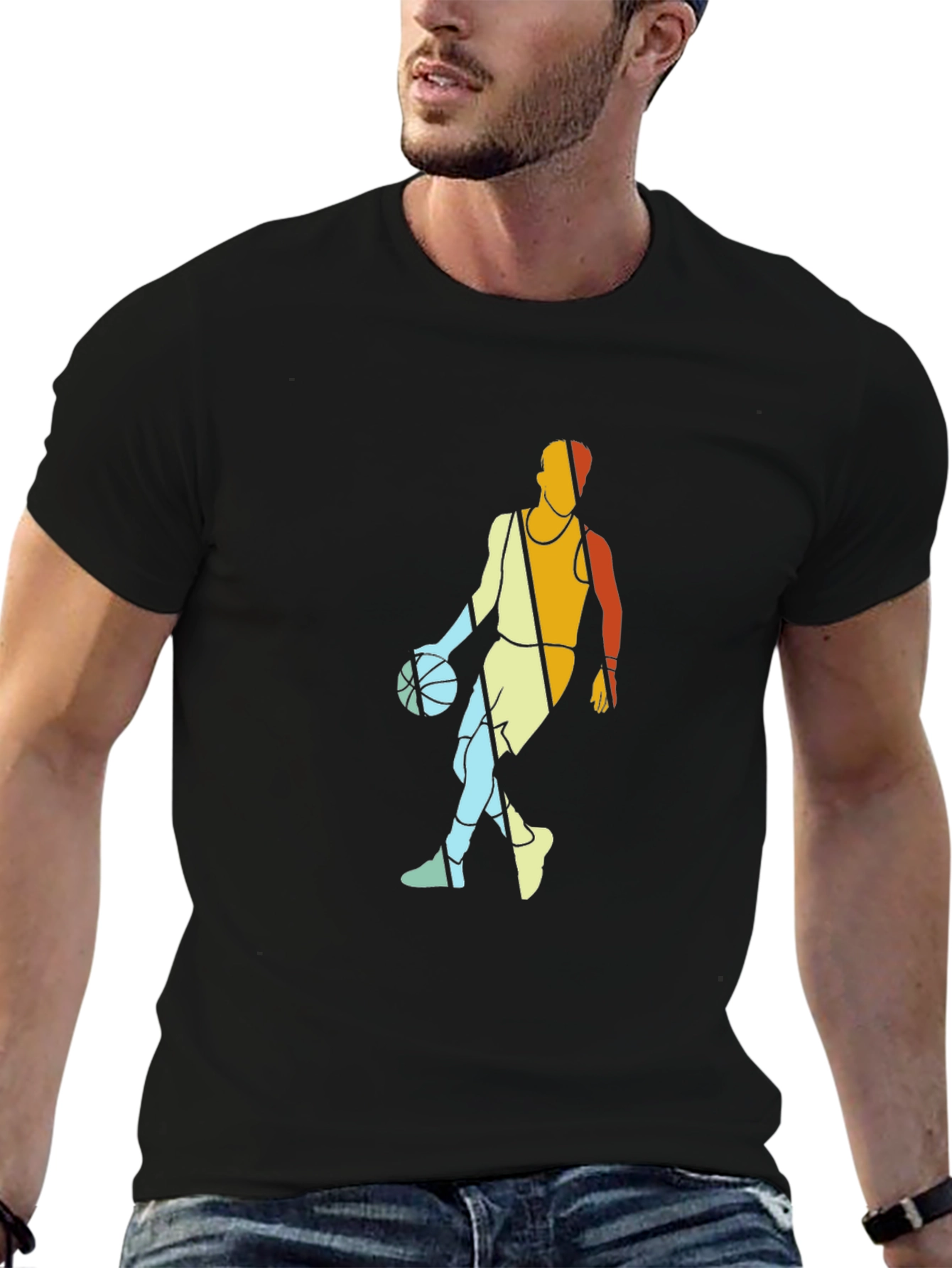 Retro Basketball Player Graphic Tee