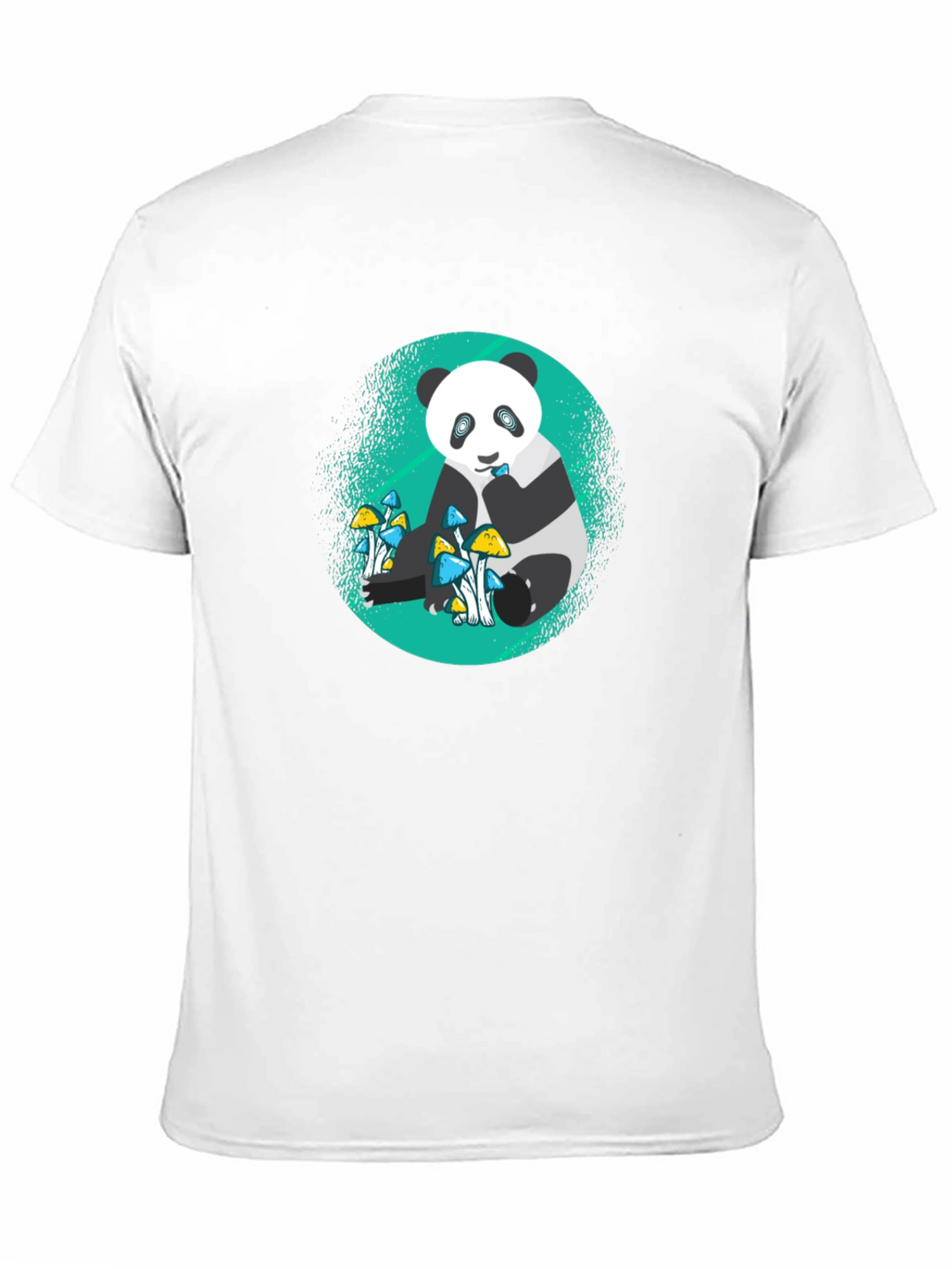 Panda Mushroom Graphic Tee - Mens Black T-Shirt