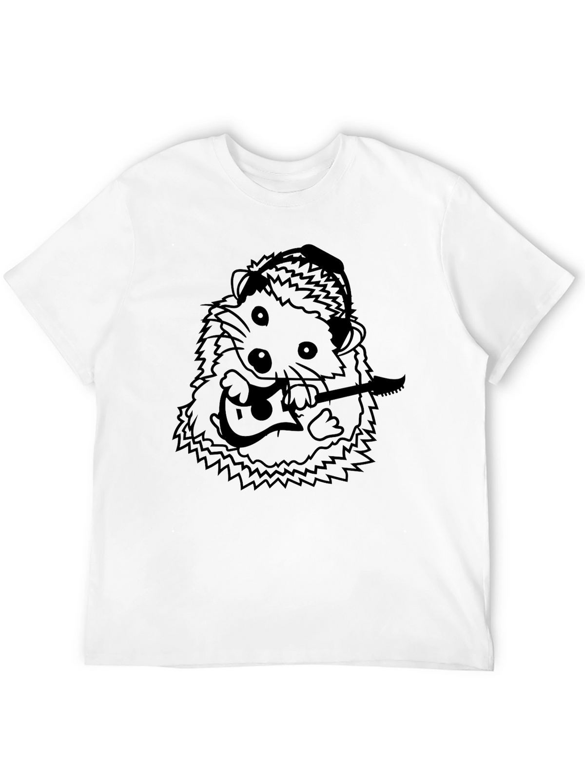 Hedgehog Guitarist T-Shirt - Cool Graphic Tee