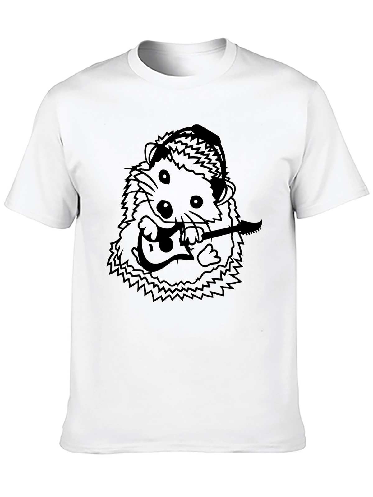 Hedgehog Guitarist T-Shirt - Cool Graphic Tee