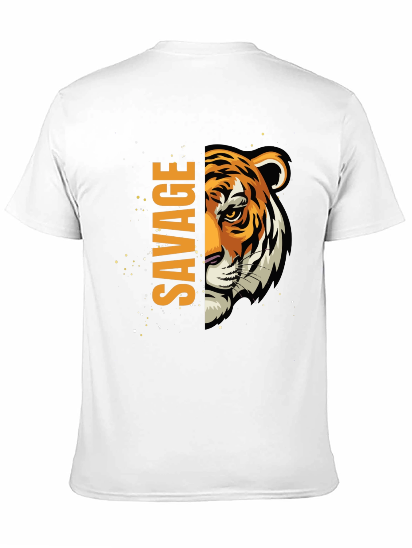 Savage Tiger Graphic Print Mens Black T-Shirt