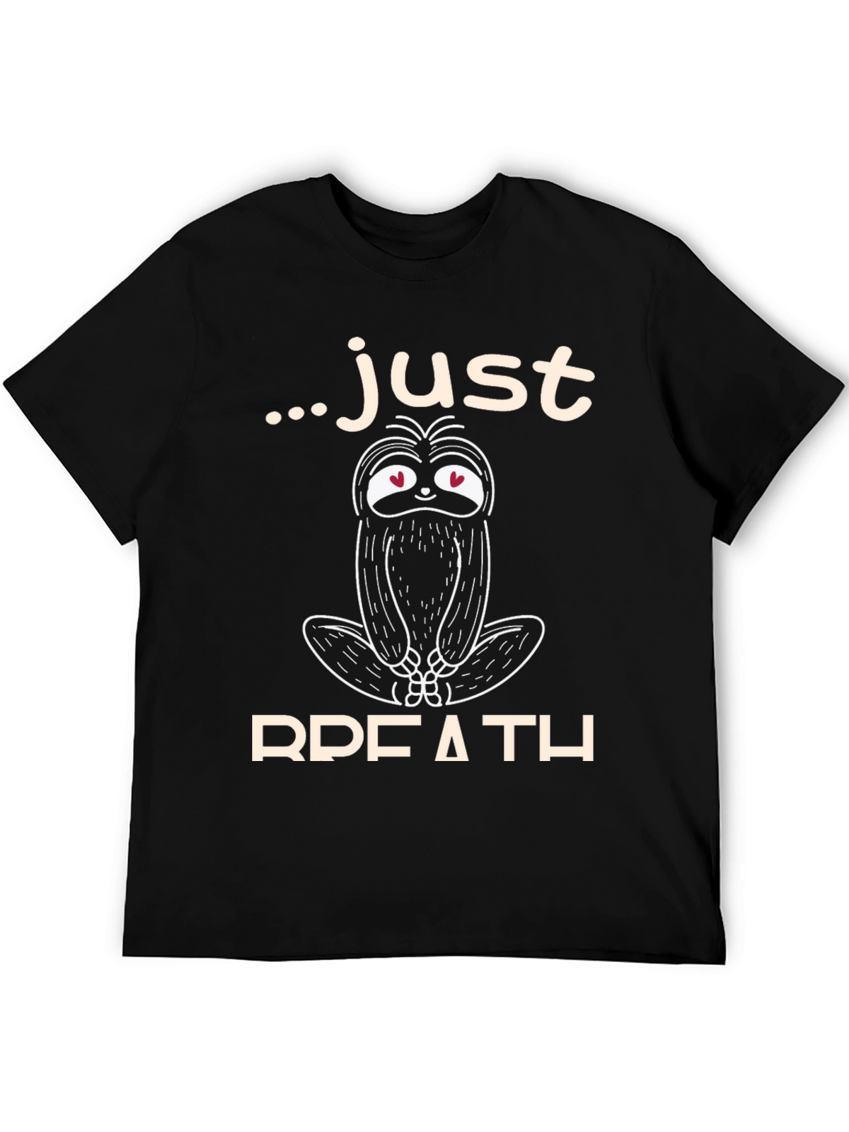 Just Breath Sloth Graphic Tee - Relaxed Comfort