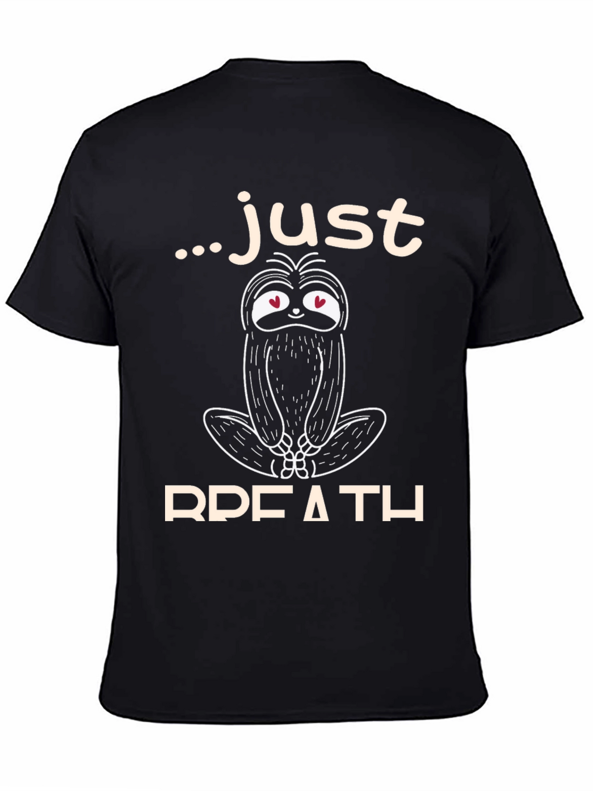 Just Breath Sloth Graphic Tee - Relaxed Comfort