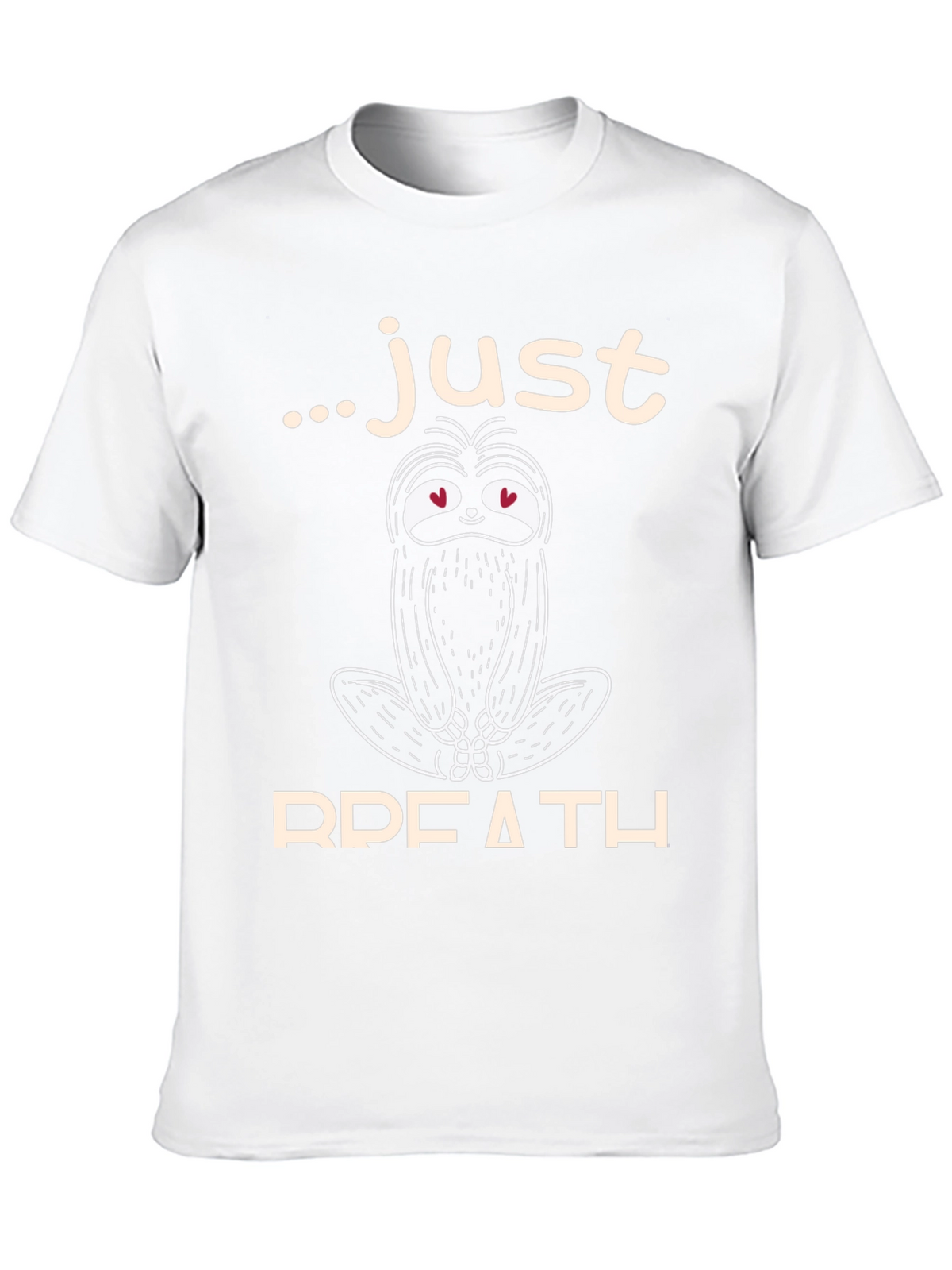 Just Breath Sloth Graphic Tee - Relaxed Comfort