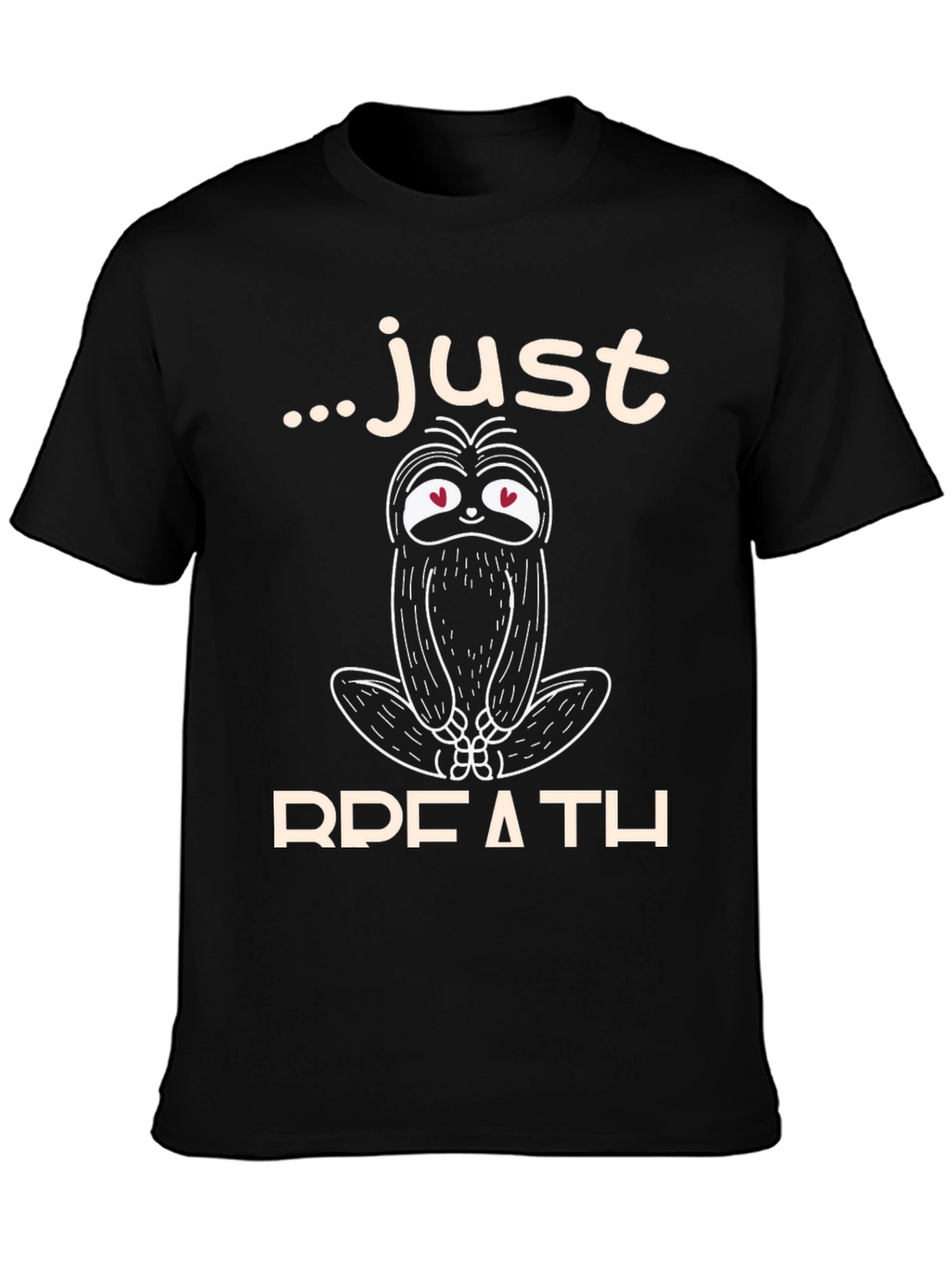 Just Breath Sloth Graphic Tee - Relaxed Comfort