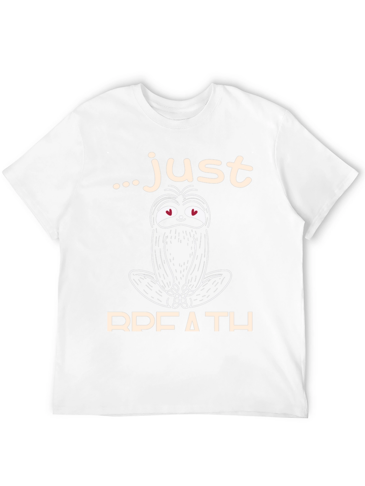Just Breath Sloth Graphic Tee - Relaxed Comfort