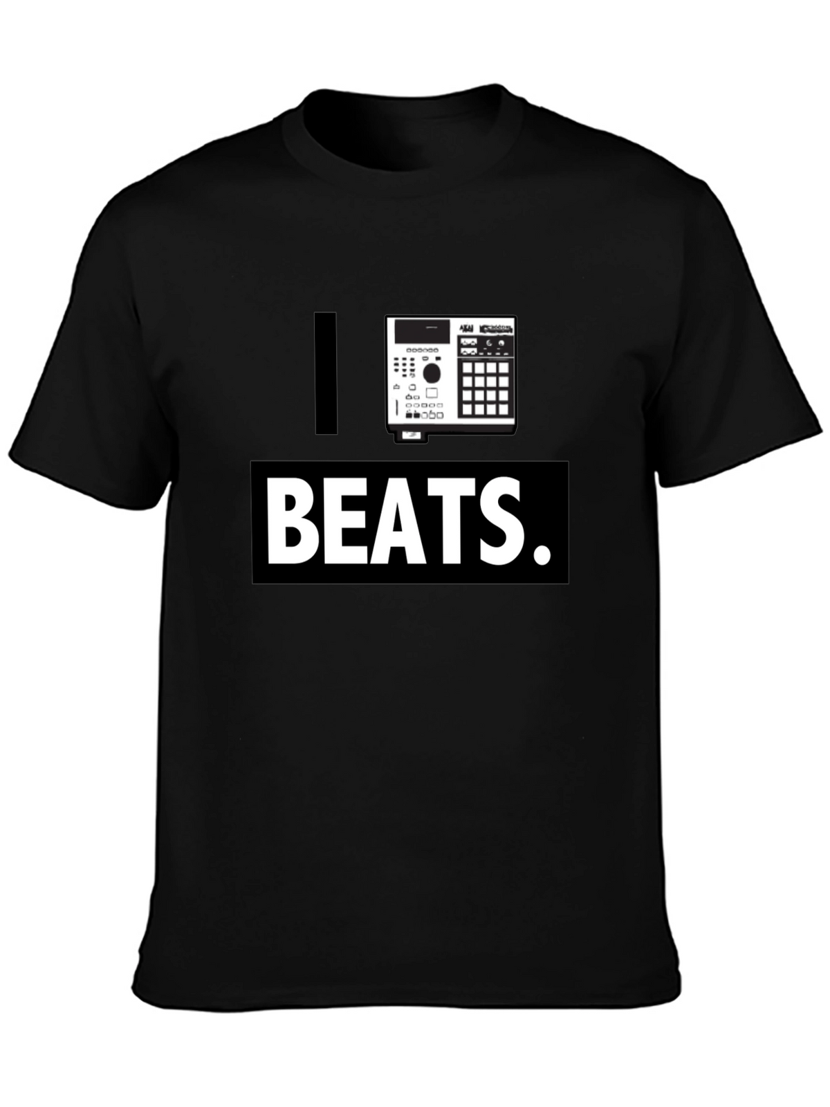 I Heart Beats Black Graphic T-Shirt