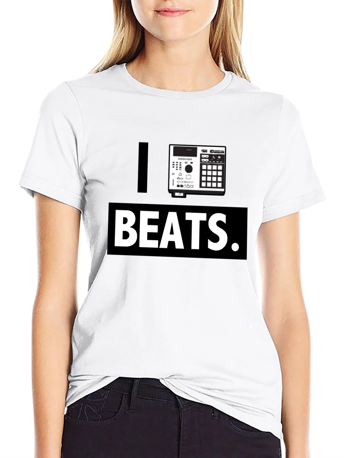 I Heart Beats Black Graphic T-Shirt
