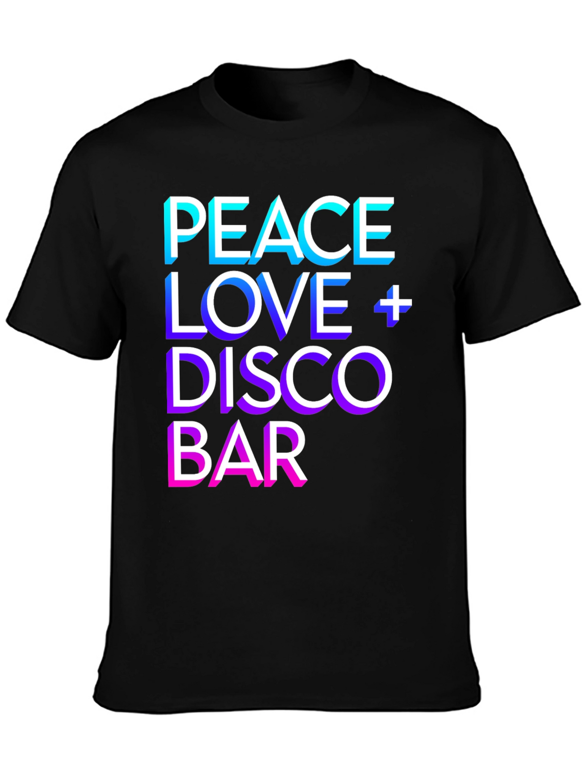 Peace Love Disco Bar Graphic T-Shirt