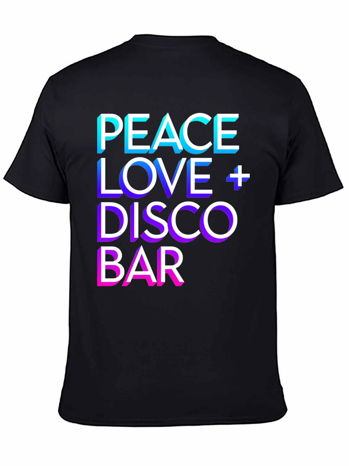 Peace Love Disco Bar Graphic T-Shirt