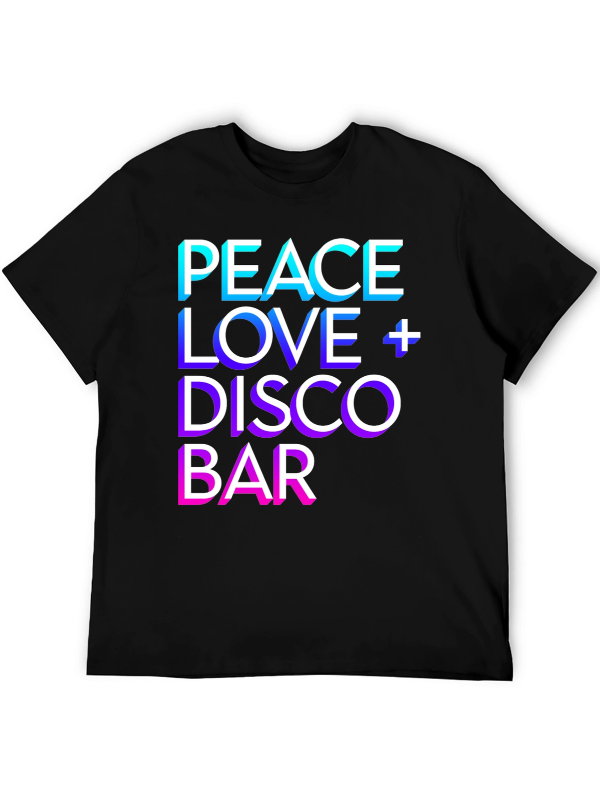 Peace Love Disco Bar Graphic T-Shirt