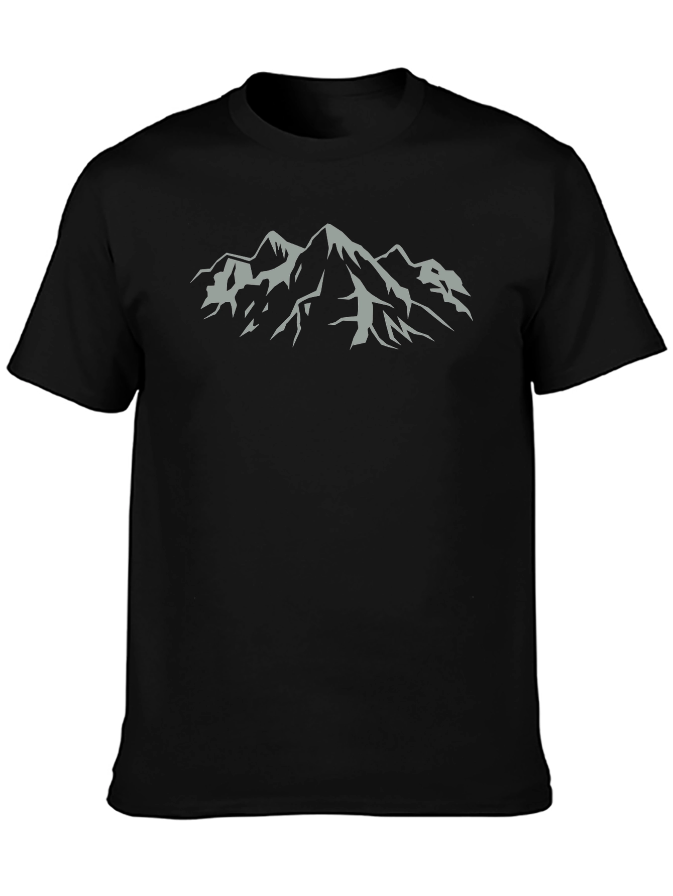 Mountain Peaks Graphic Black T-Shirt